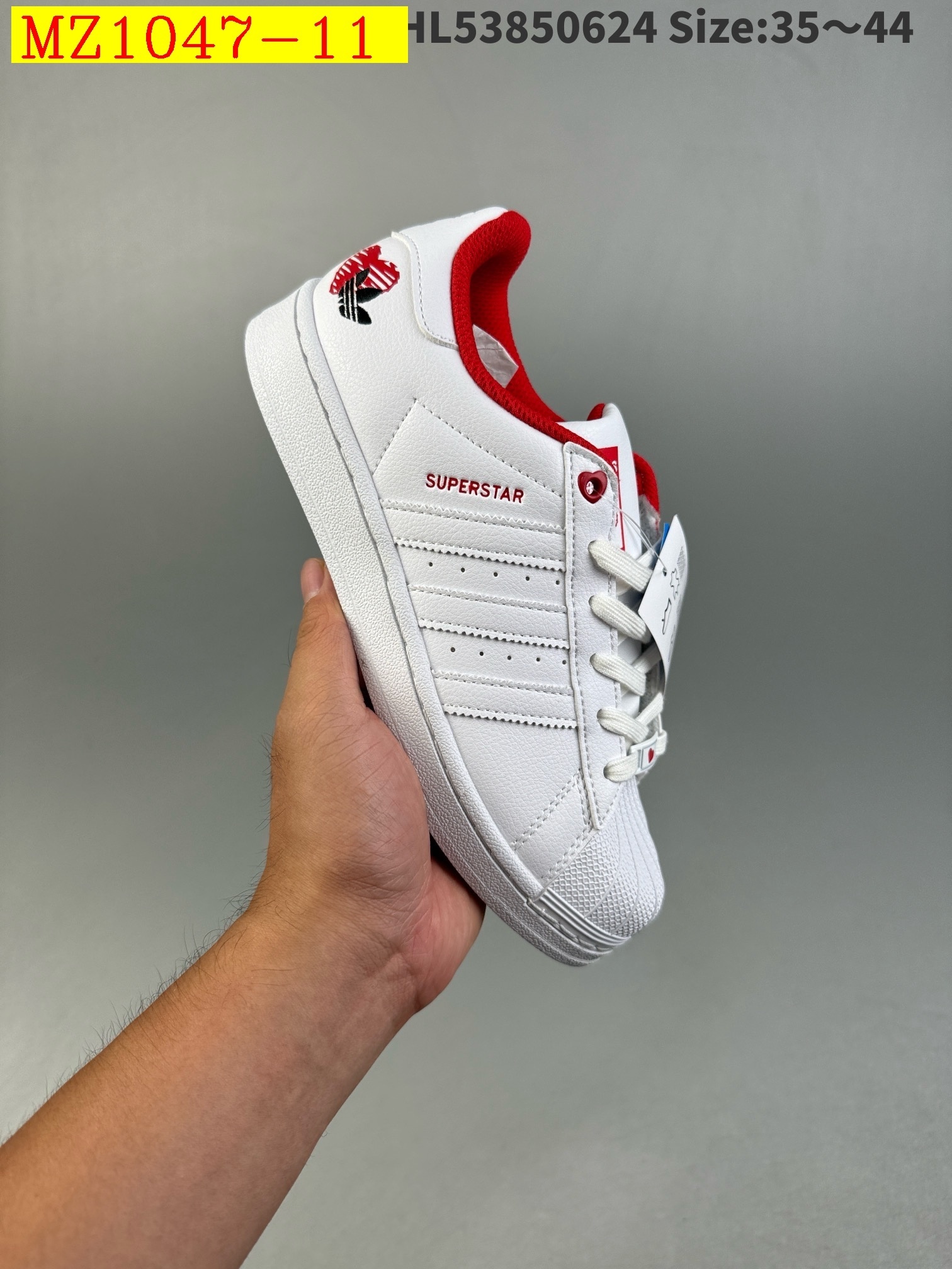 41$ Adidas Originals Superstar size 36-40 half 814760 MZ1047 gallery