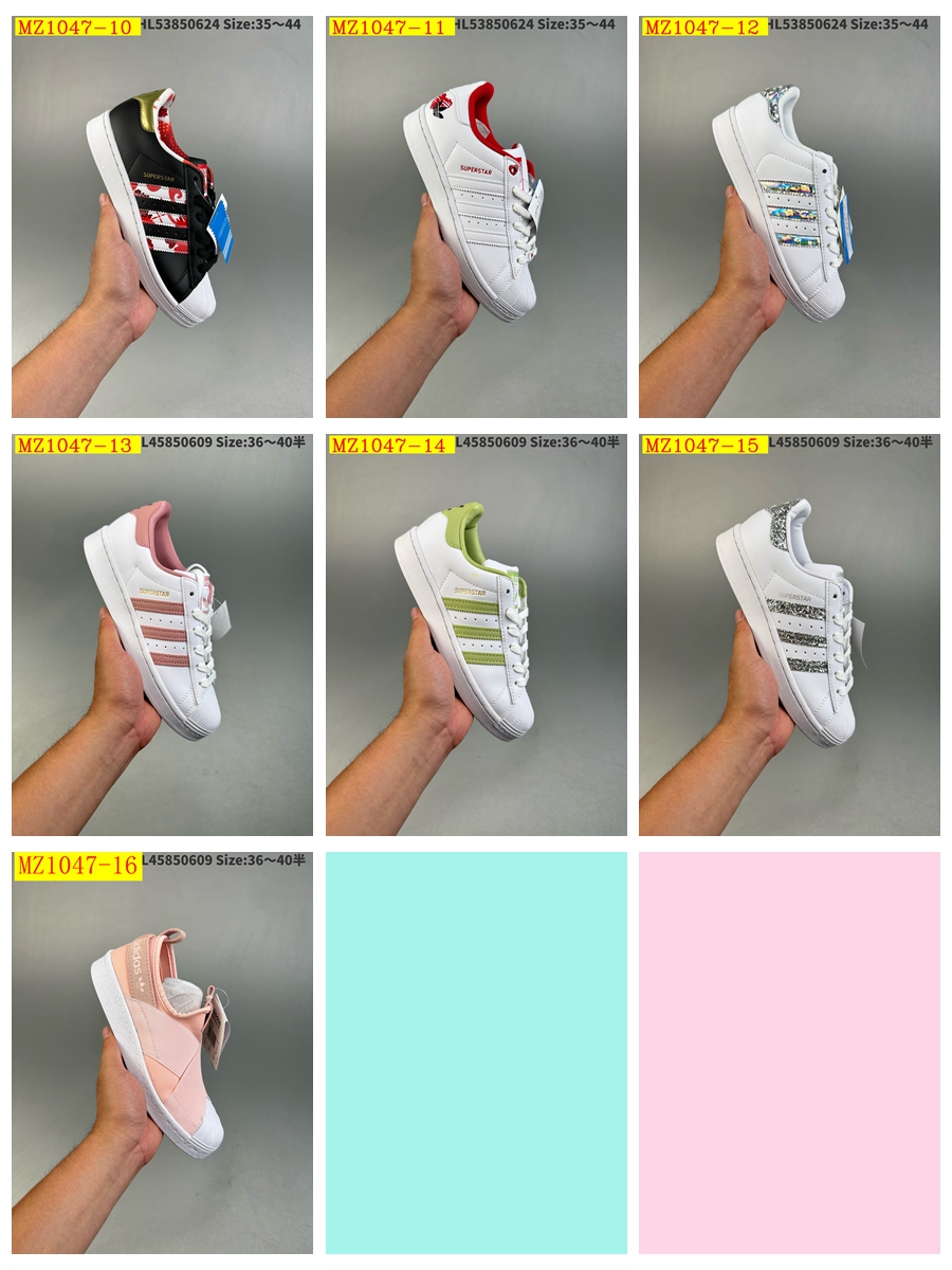 41$ Adidas Originals Superstar size 36-40 half 814760 MZ1047 gallery