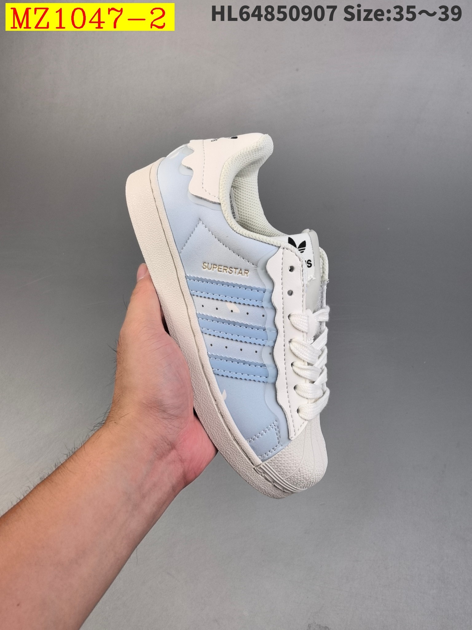 41$ Adidas Originals Superstar size 36-40 half 814760 MZ1047 gallery