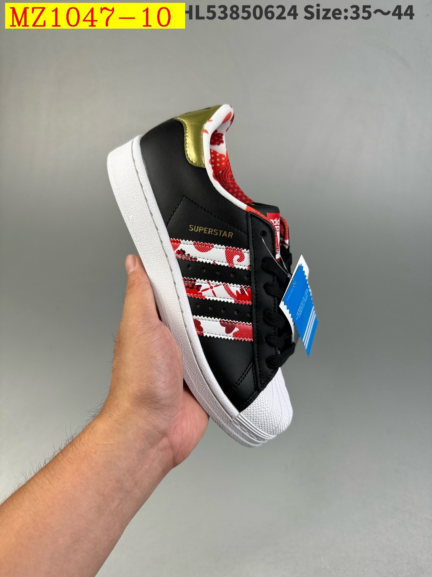 41$ Adidas Originals Superstar size 36-40 half 814760 MZ1047 gallery