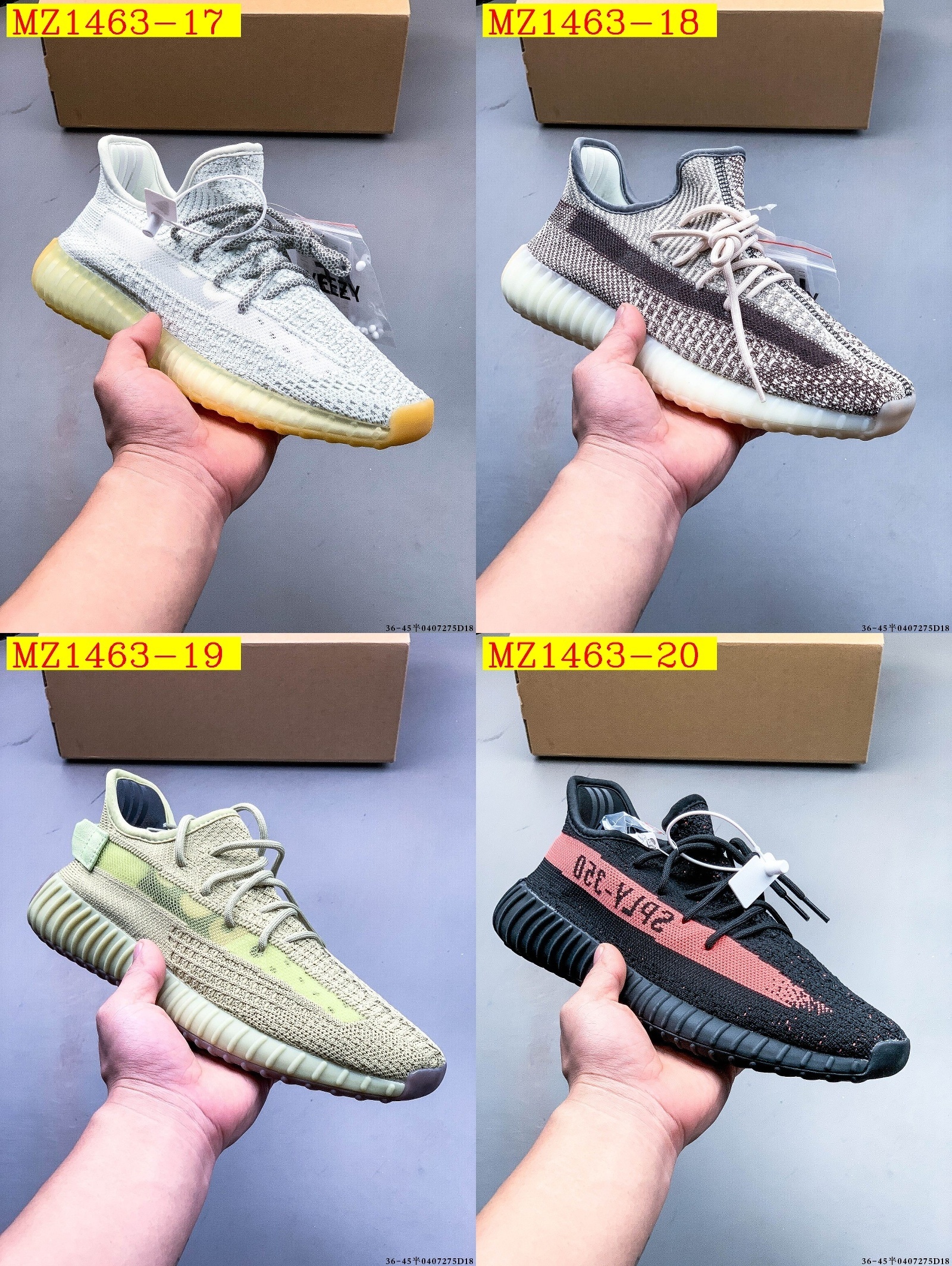 41$ Adidas YEEZY BOOST 350 V2 size 36-45 half 916810 MZ1463 gallery