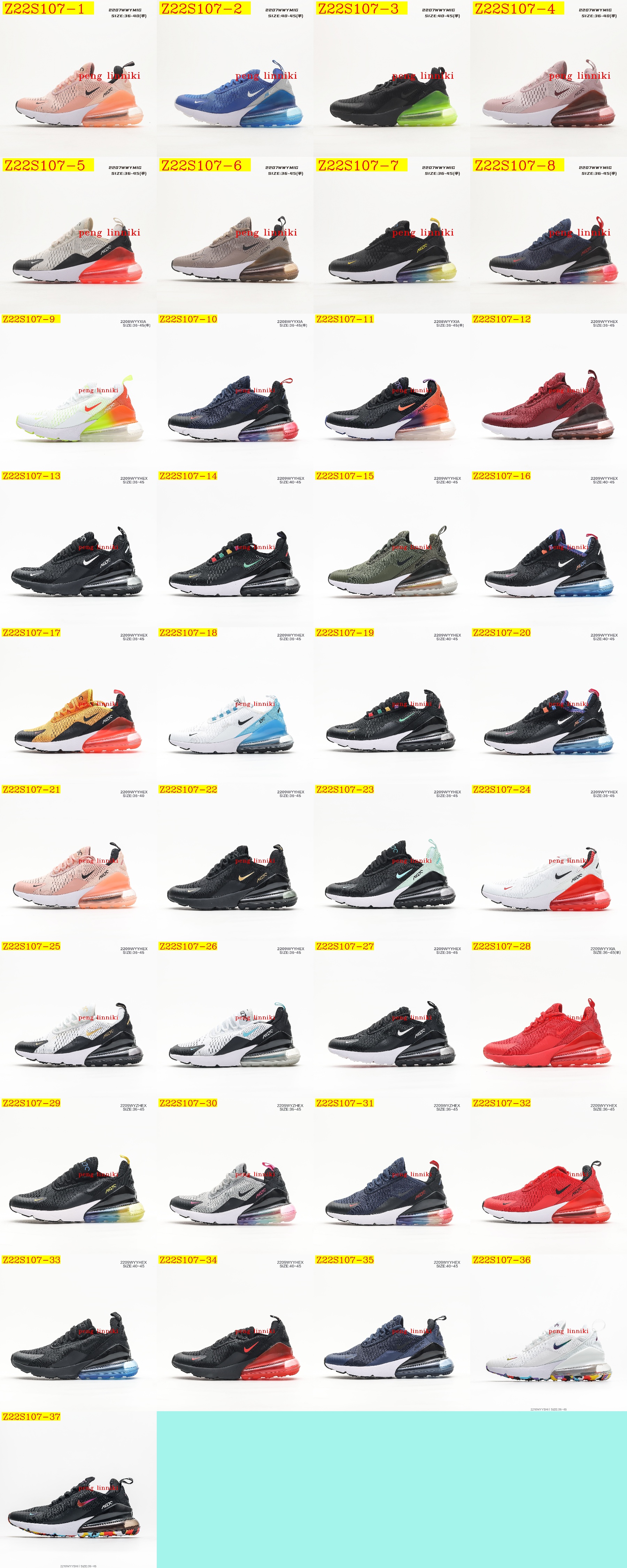 41$ new_dh Nike Air Max 270 92100023892 SIZE 36-45 Z22S107 gallery