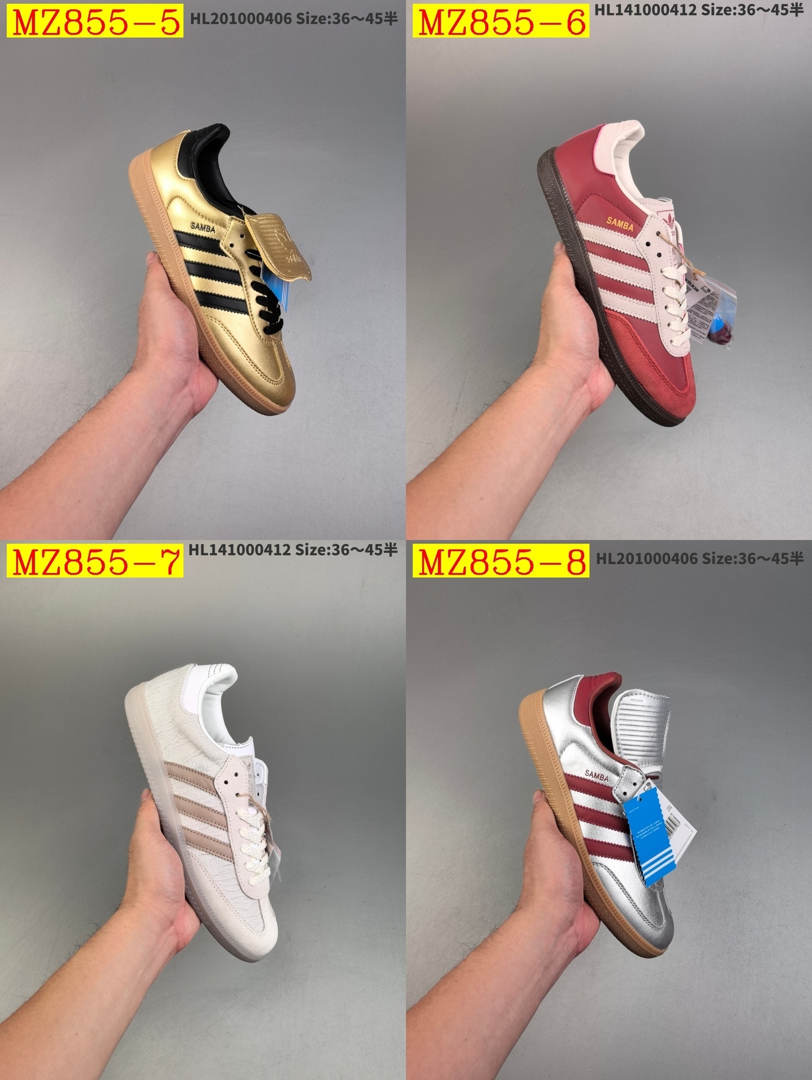 42$ Adidas Originals Samba OG half size 36-45 525010 MZ855 gallery