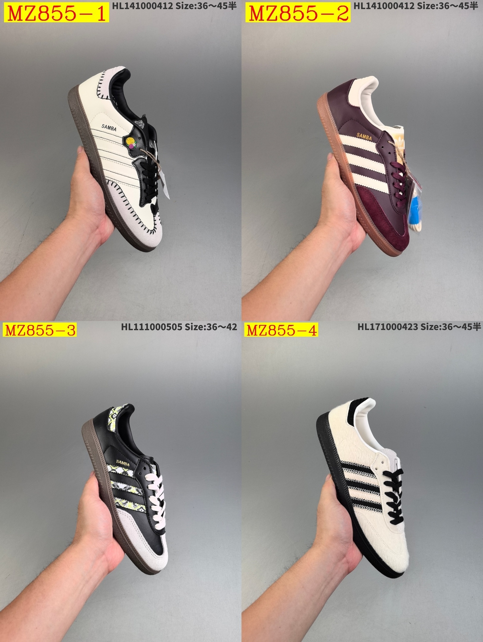 42$ Adidas Originals Samba OG half size 36-45 525010 MZ855 gallery