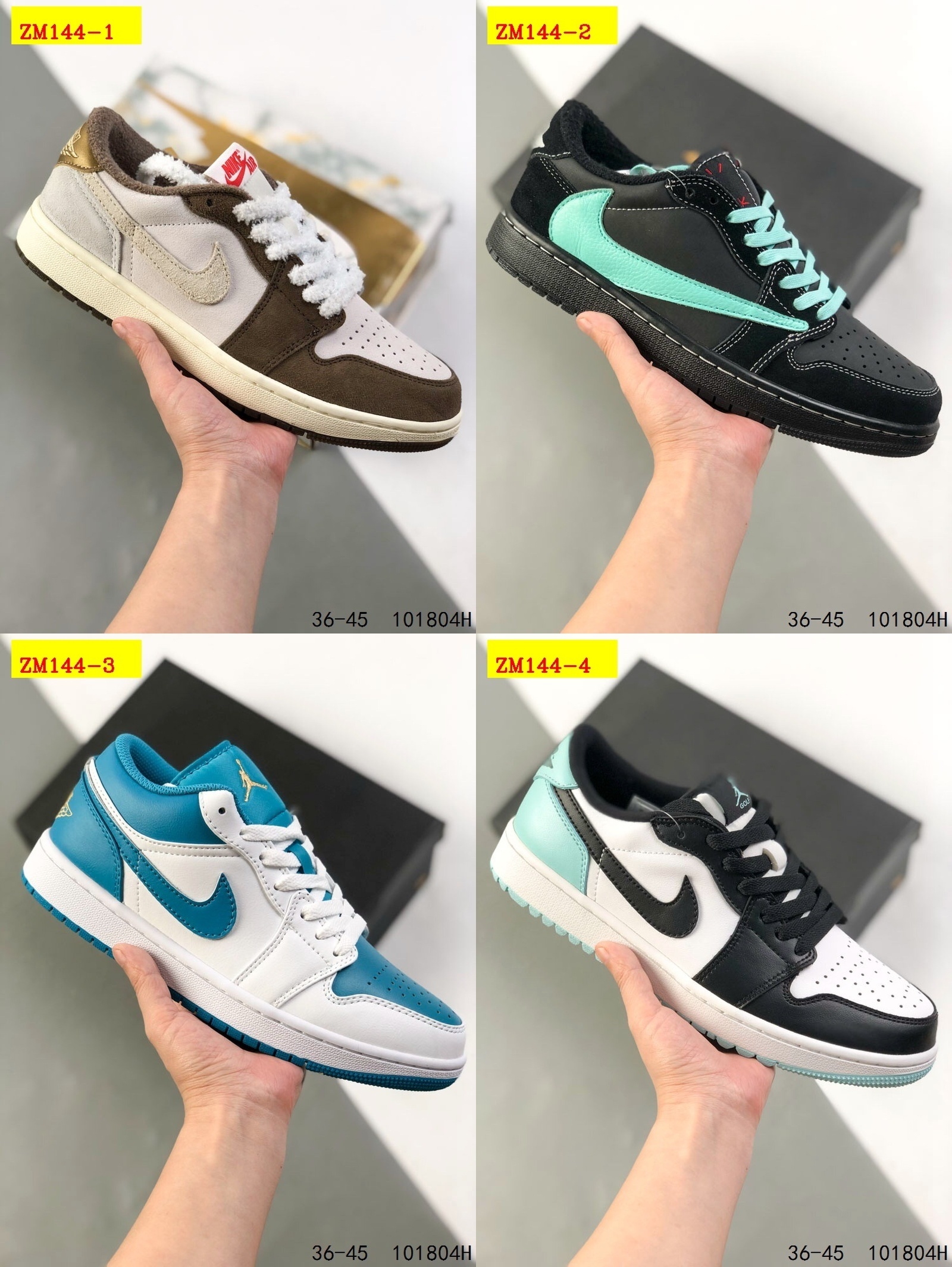 42$ Nike Air Jordan 1 Low AJ1 WH size 35-45 713890 ZM144 gallery