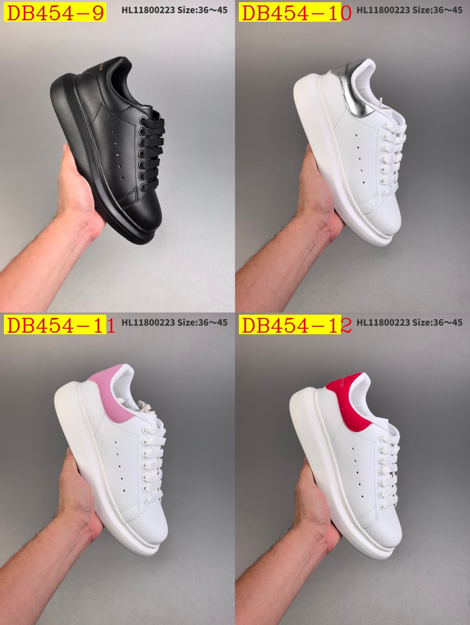 42$ dh Alexander McQueen Sole Leather Sneakers size 36-45 71465024924 DB454 gallery