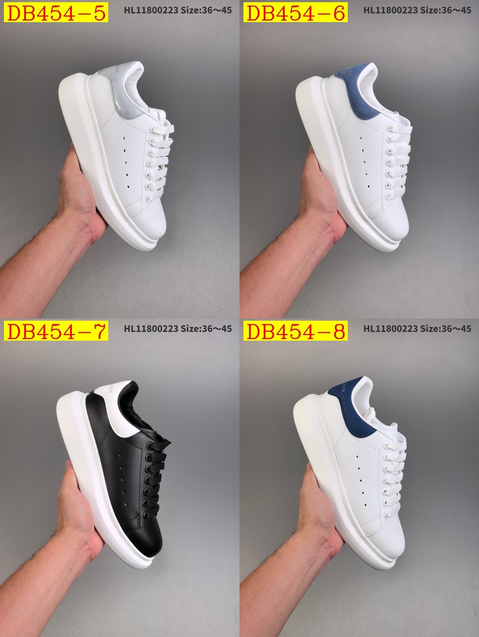 42$ dh Alexander McQueen Sole Leather Sneakers size 36-45 71465024924 DB454 gallery