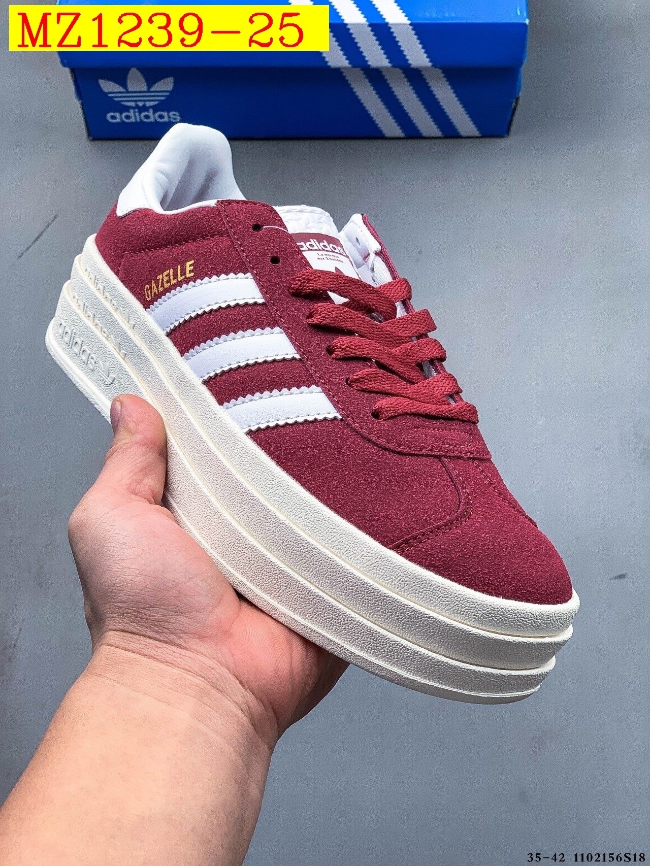 43$ Adidas Gazelle Bold W size 35-42 617800 MZ1239 gallery