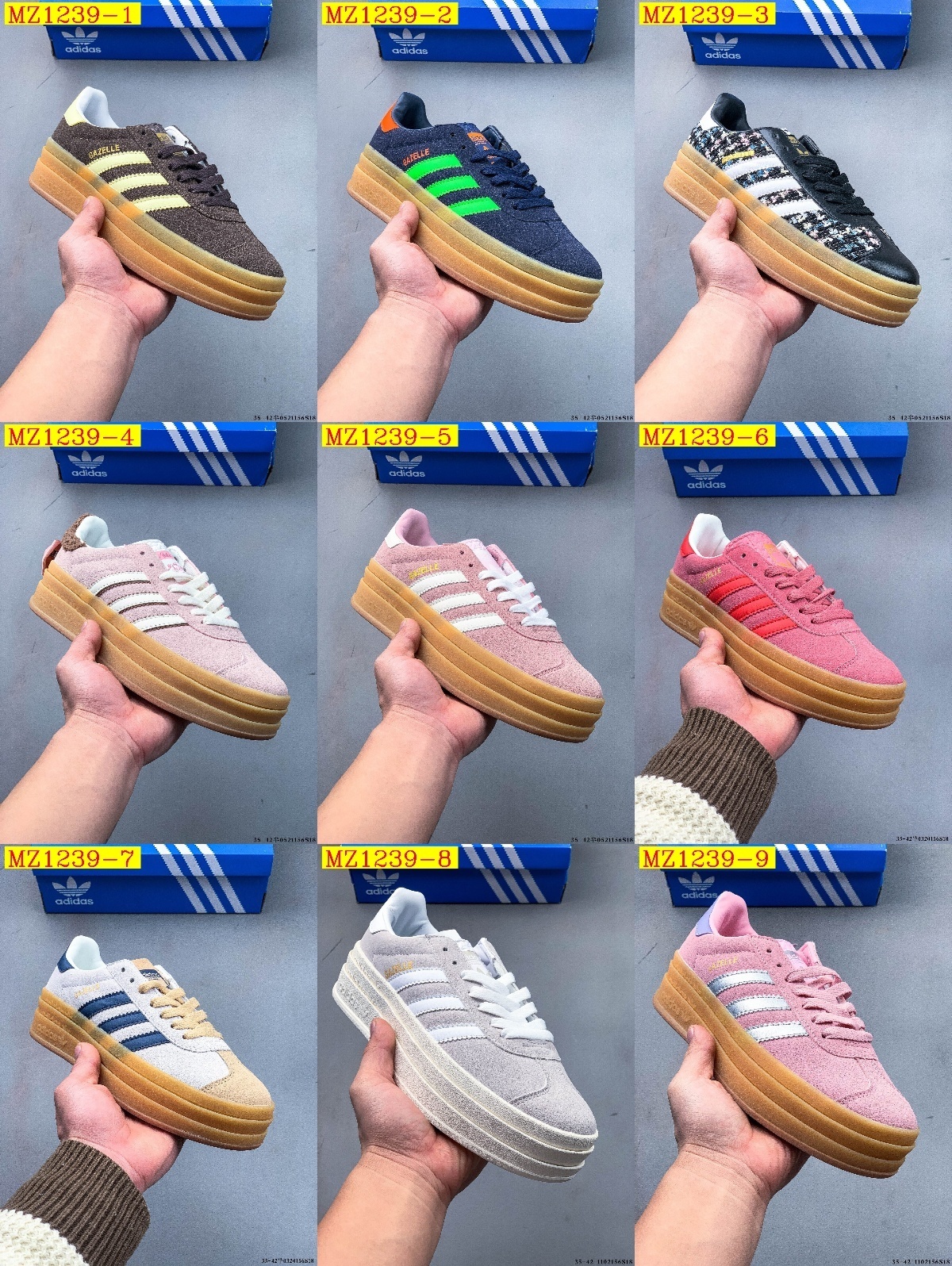 43$ Adidas Gazelle Bold W size 35-42 617800 MZ1239 gallery