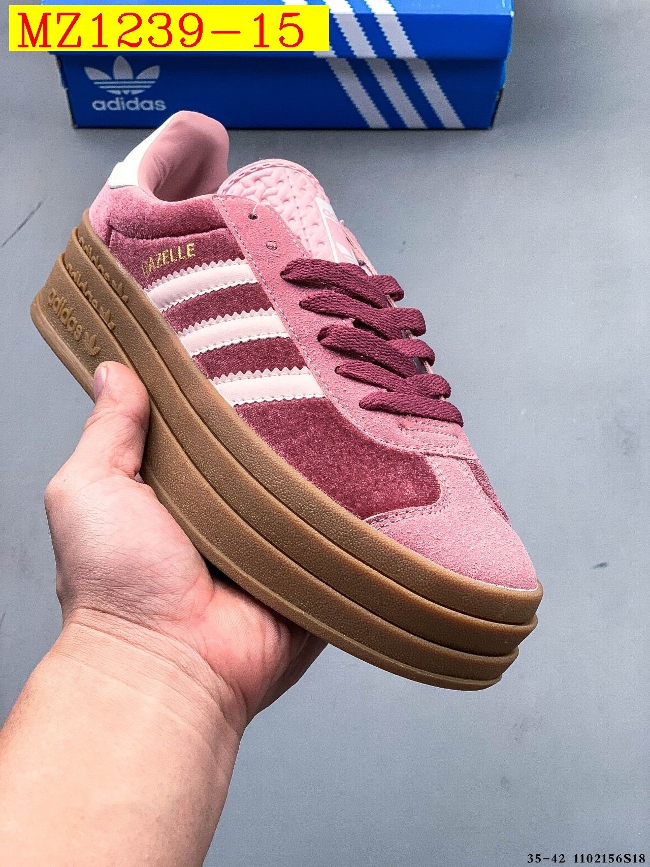 43$ Adidas Gazelle Bold W size 35-42 617800 MZ1239 gallery