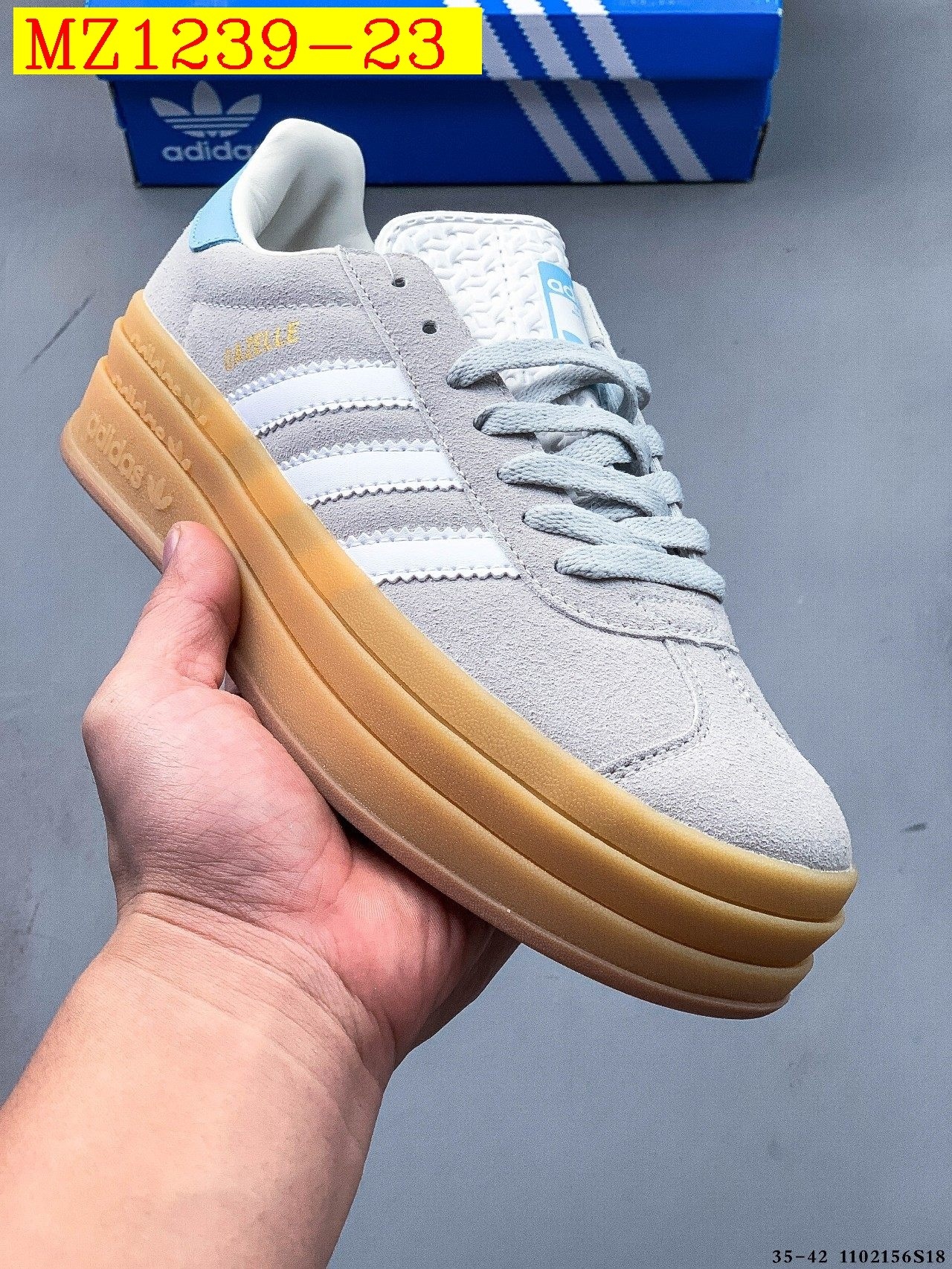 43$ Adidas Gazelle Bold W size 35-42 617800 MZ1239 gallery