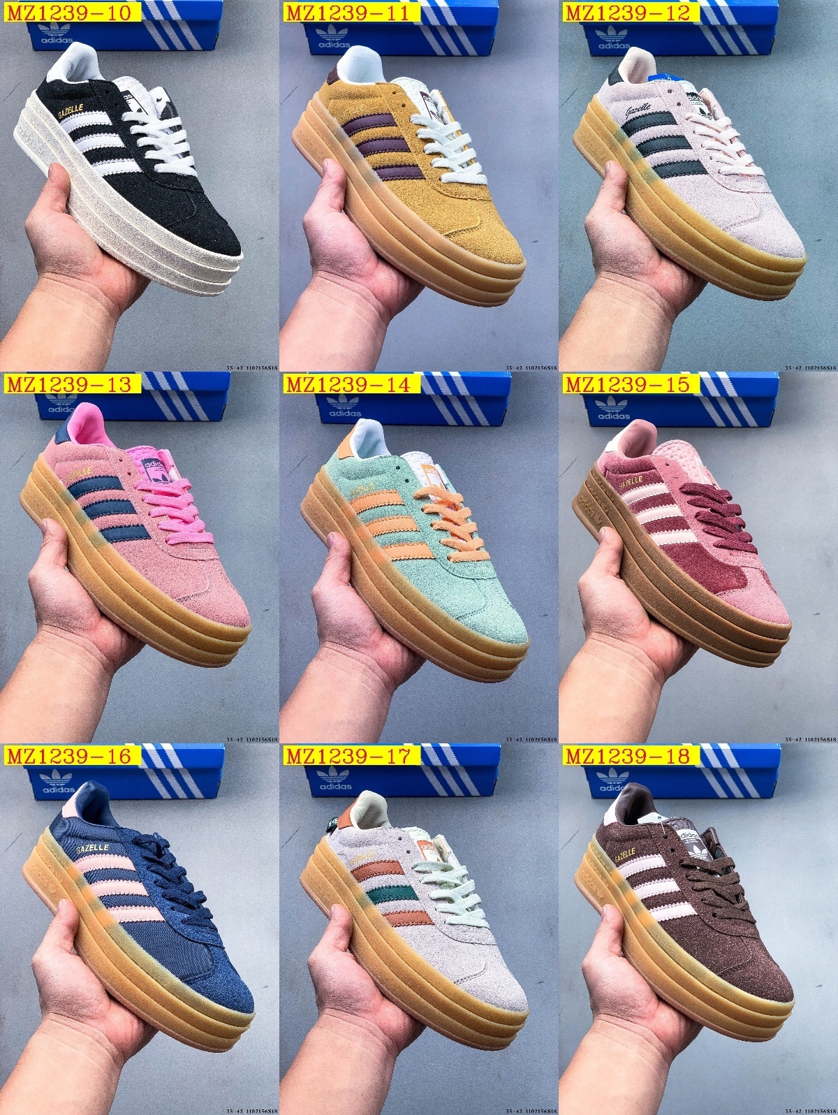 43$ Adidas Gazelle Bold W size 35-42 617800 MZ1239 gallery