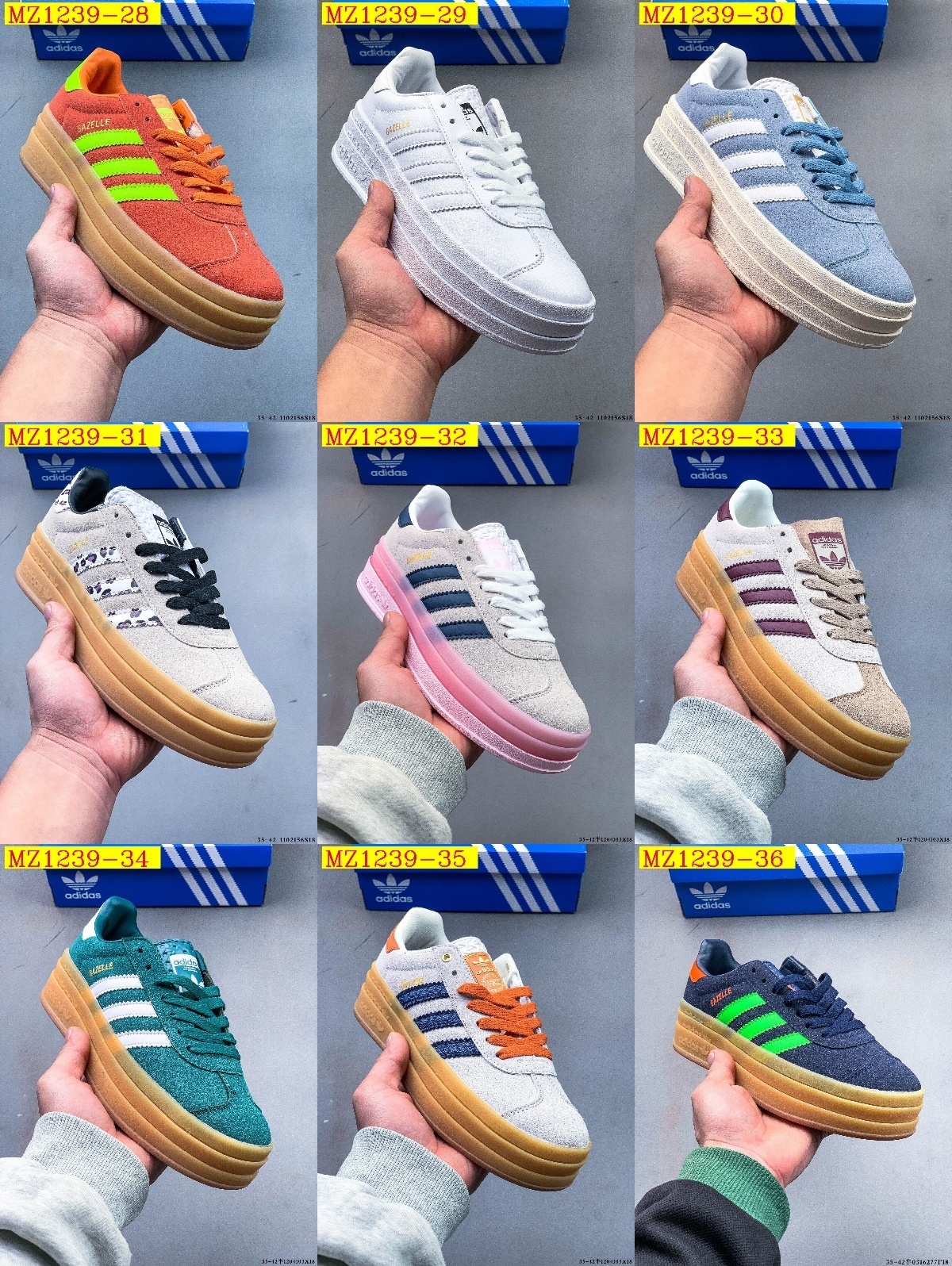 43$ Adidas Gazelle Bold W size 35-42 617800 MZ1239 gallery