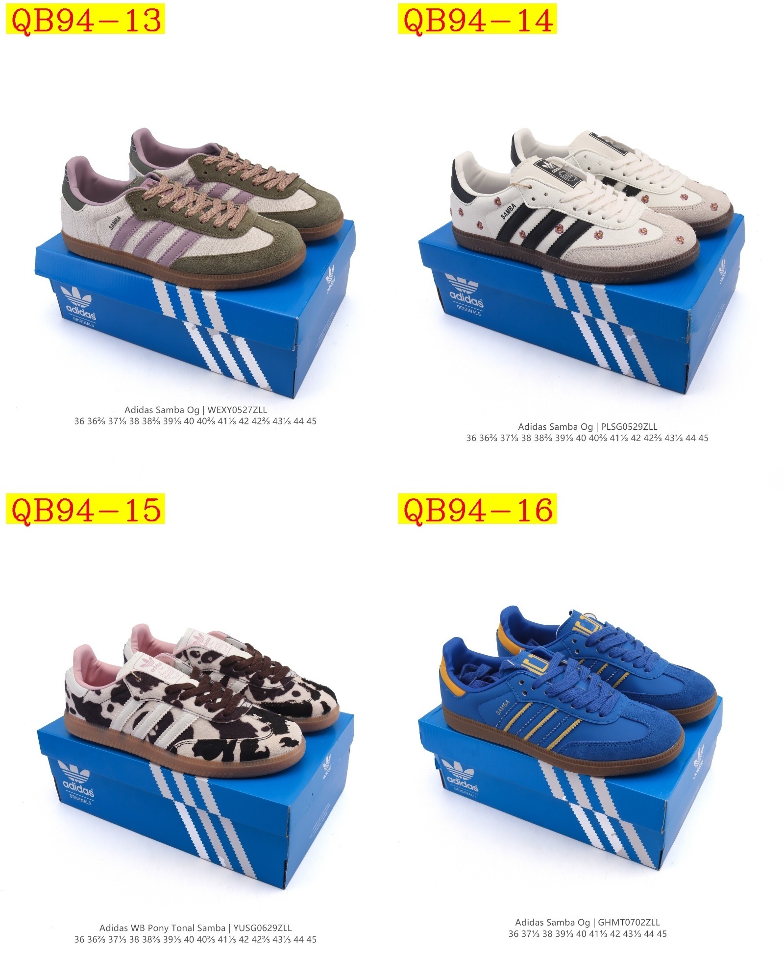 43$ Adidas Original Samba OG Size 36-45 half 522070 QB94 gallery