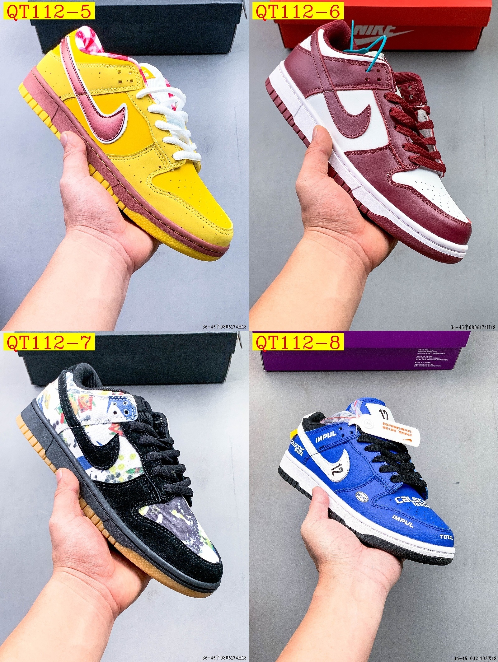43$ NIKE SB DUNK LOW PRO size 36-45 half 516870 QT112 gallery