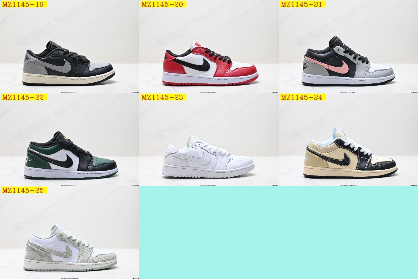43$ Nike Air Jordan 1 Low color 19-25 size 36-45 half 614910 MZ1145 gallery
