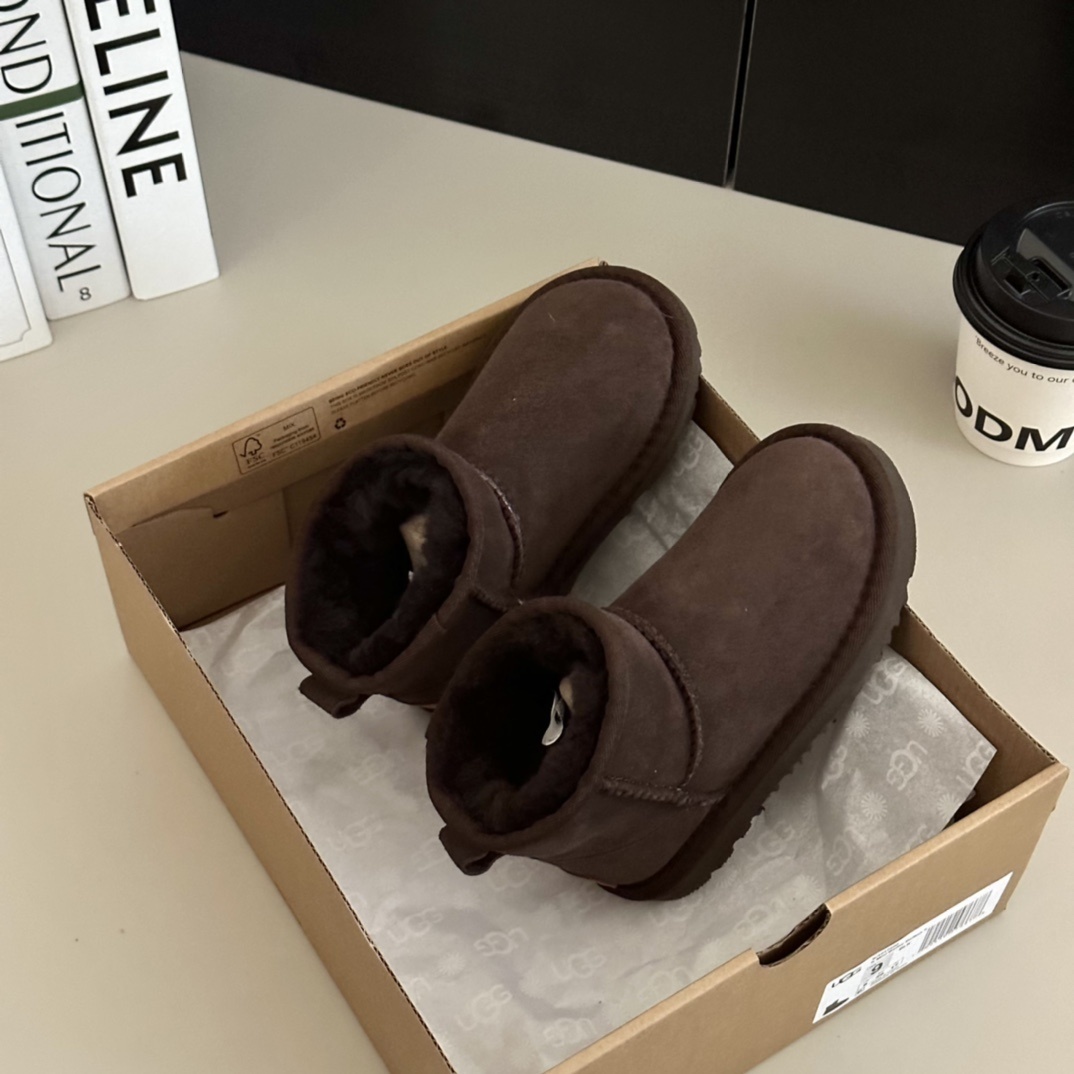 43$ Top Quality UGG mini Leather Wool for kids size 25-34 326240 UG291 gallery