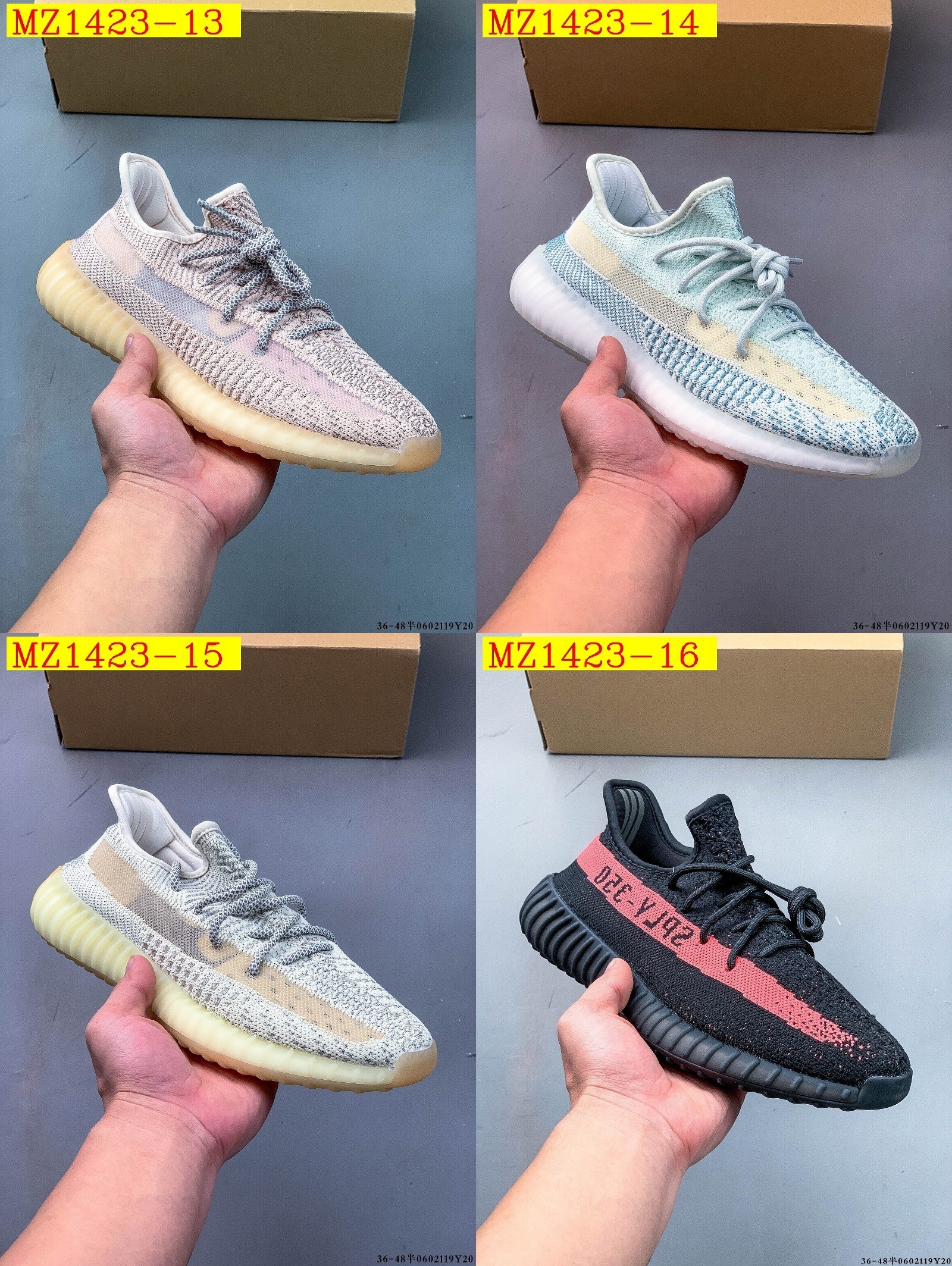 44$ Adidas YEEZY BOOST 350 V2 half size 36-45 826030 MZ1423 gallery
