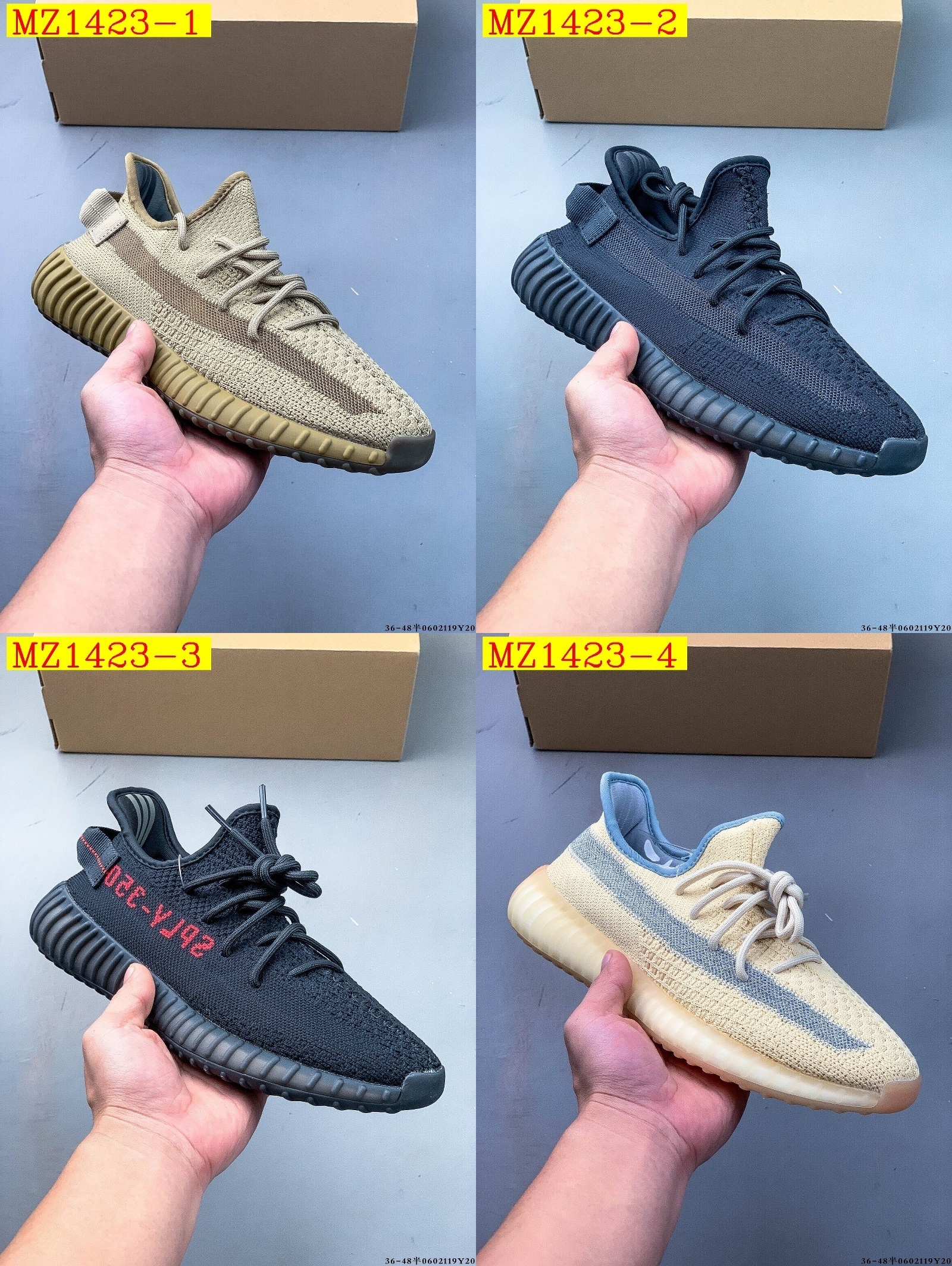 44$ Adidas YEEZY BOOST 350 V2 half size 36-45 826030 MZ1423 gallery