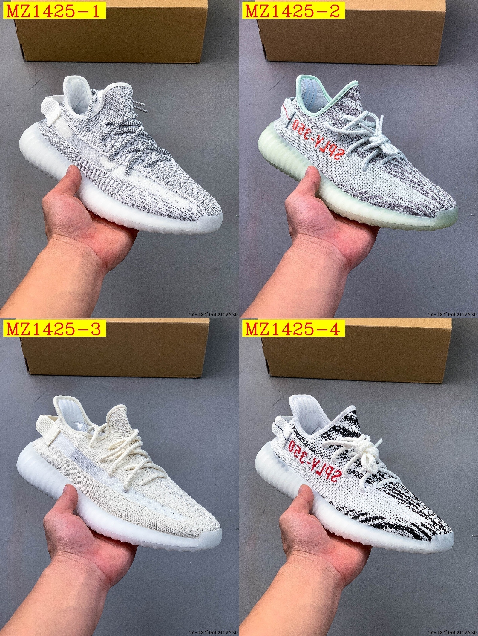 44$ Adidas YEEZY BOOST 350 V2 half size 36-45 926030 MZ1425 gallery