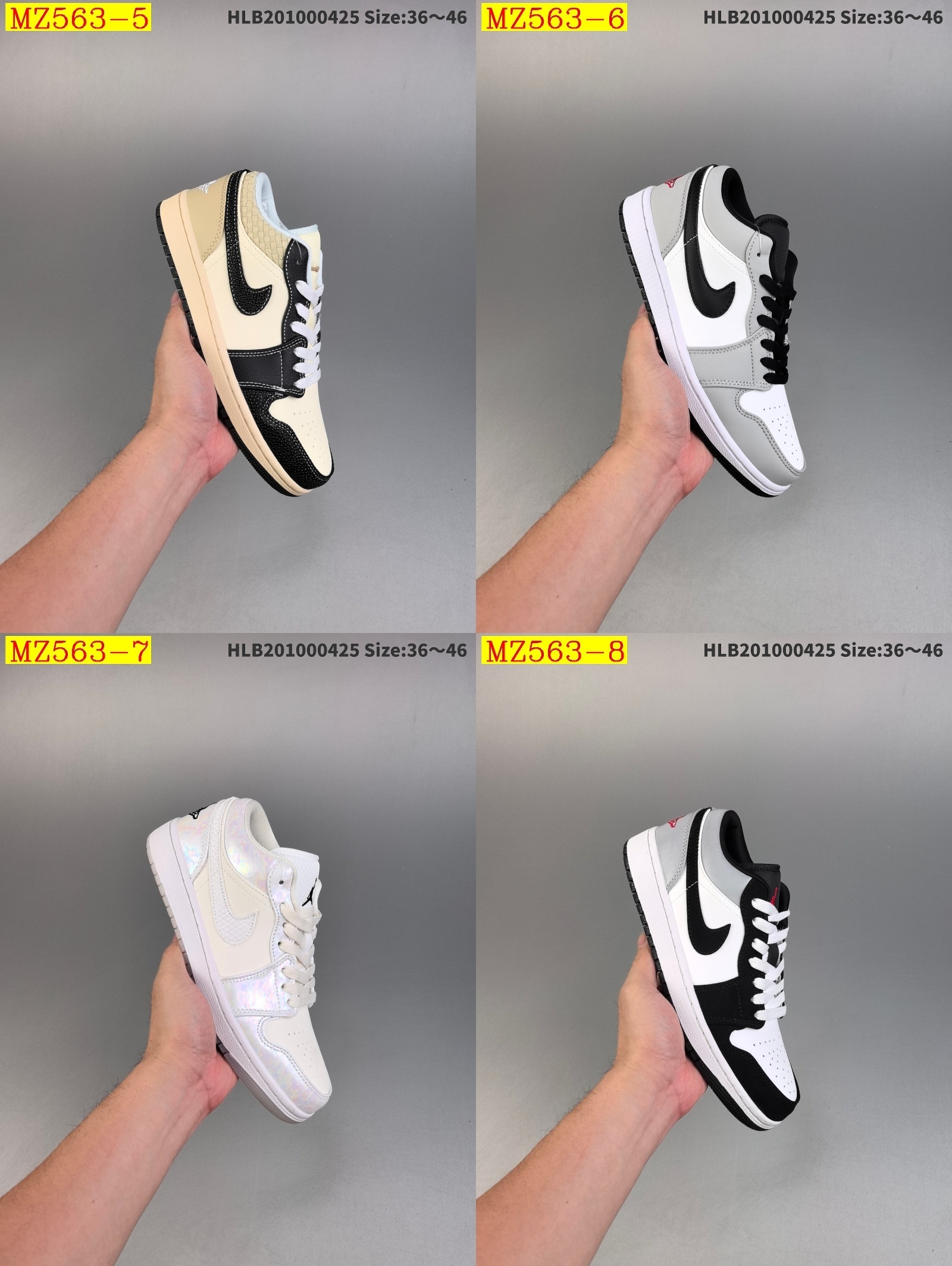 44$ Air Jordan 1 Low size 36-45 625060 MZ563 gallery