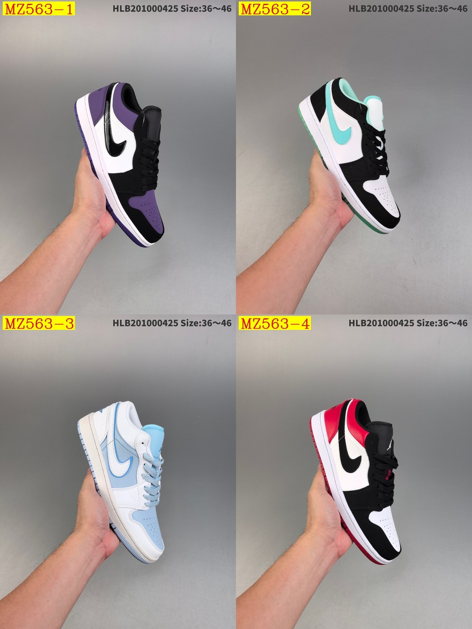 44$ Air Jordan 1 Low size 36-45 625060 MZ563 gallery
