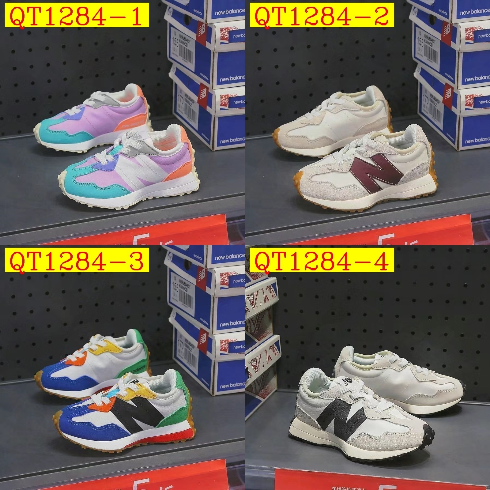 44$ New balance 327 for kids Size 26-35 923300 QT1284 gallery