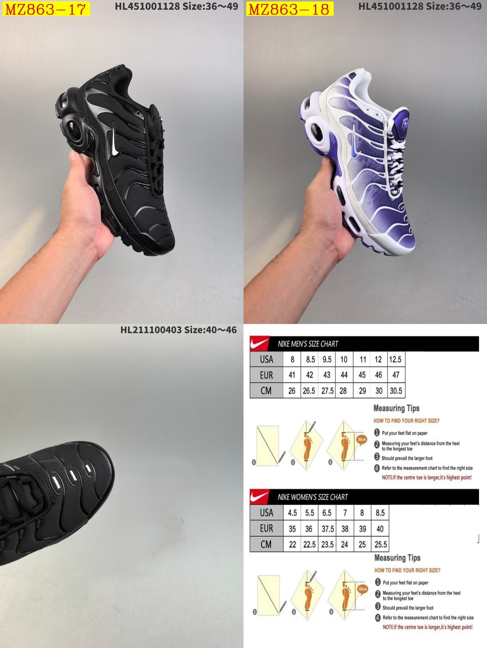 44$ Nike Air Max Plus size 36-46 623040 MZ863 gallery