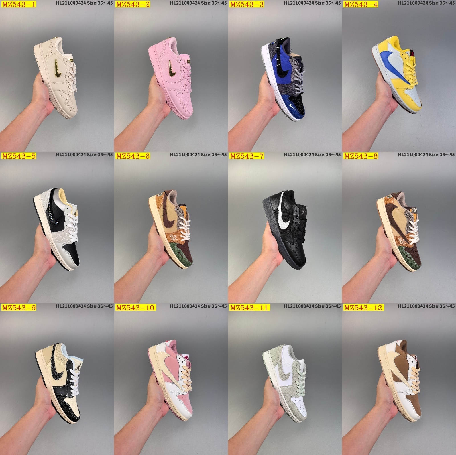 44$ Travis Scott Air Jordan 1 Reverse size 36-45 226060 MZ543 gallery