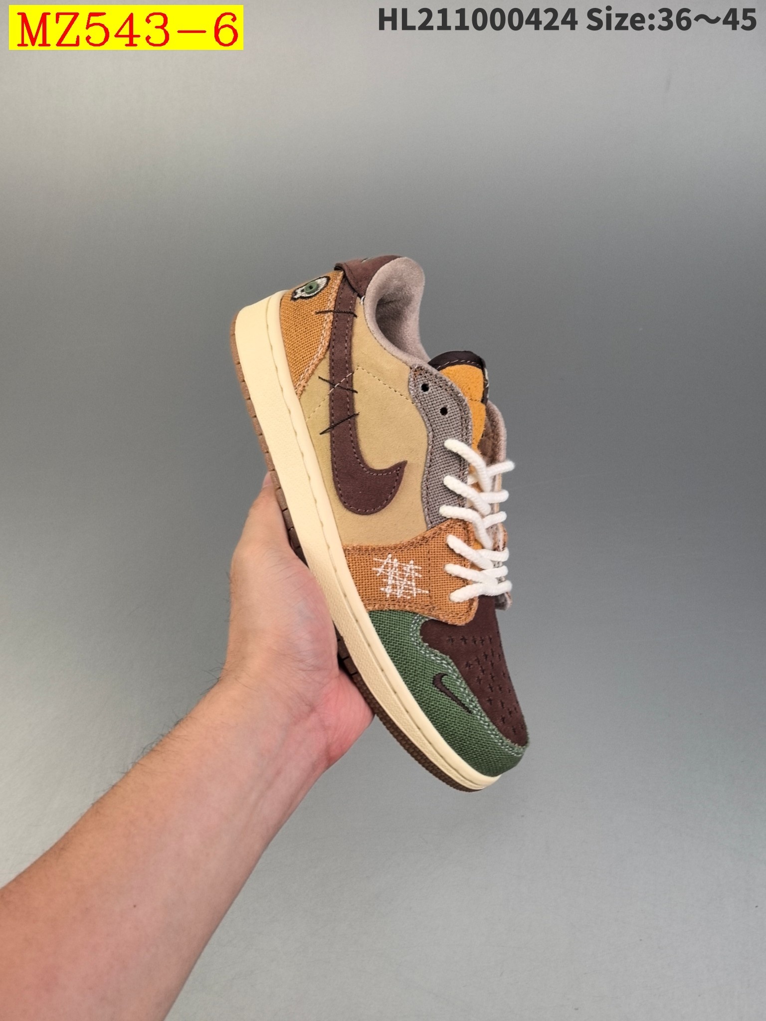 44$ Travis Scott Air Jordan 1 Reverse size 36-45 226060 MZ543 gallery