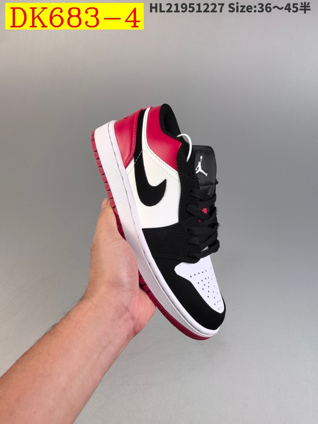 44$ dh Air Jordan 1 Low AJ1 Half size 36-45 51291034046 DK683 gallery