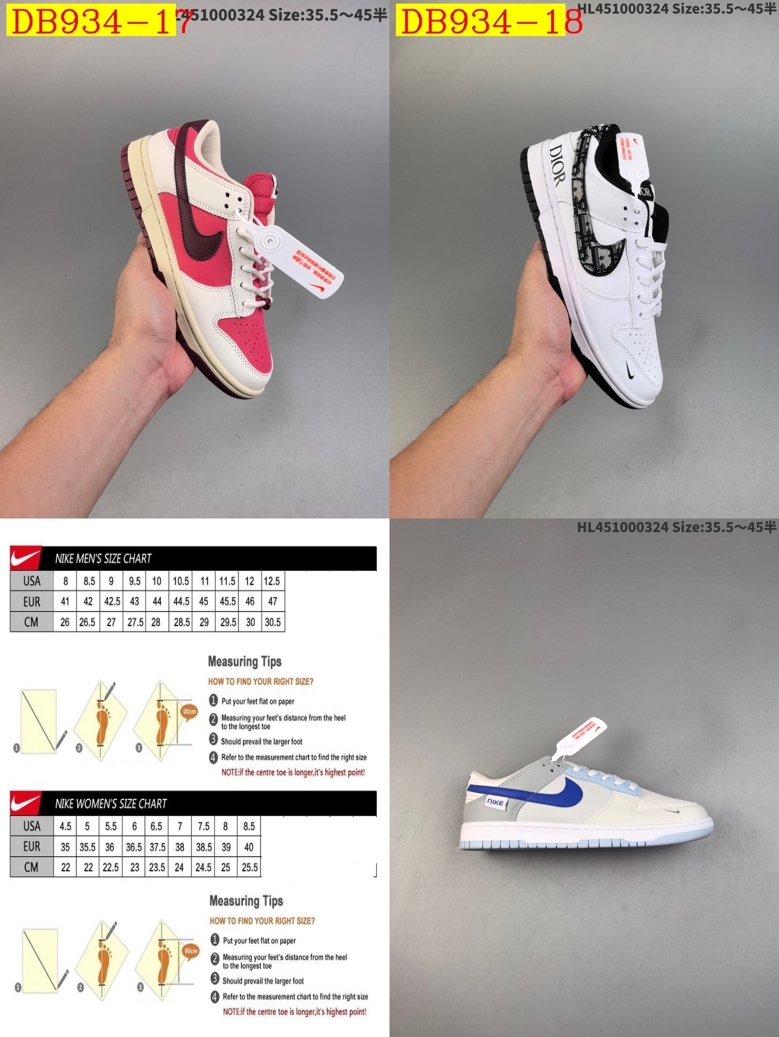 44$ dh Nike Sb Dunk Low Pro Half size 36-45 62301034049 DB934 gallery