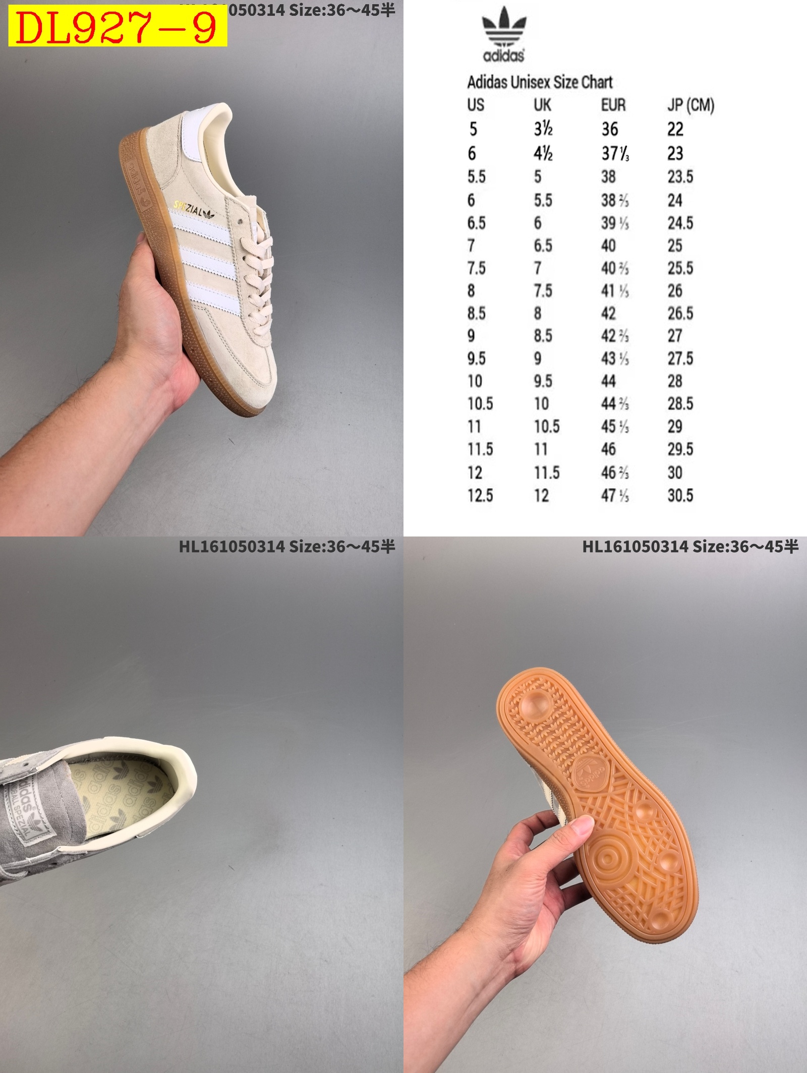 dh Top Quality Adidas Handball Spezial Half size 36 45 42718034047 DL927 gallery