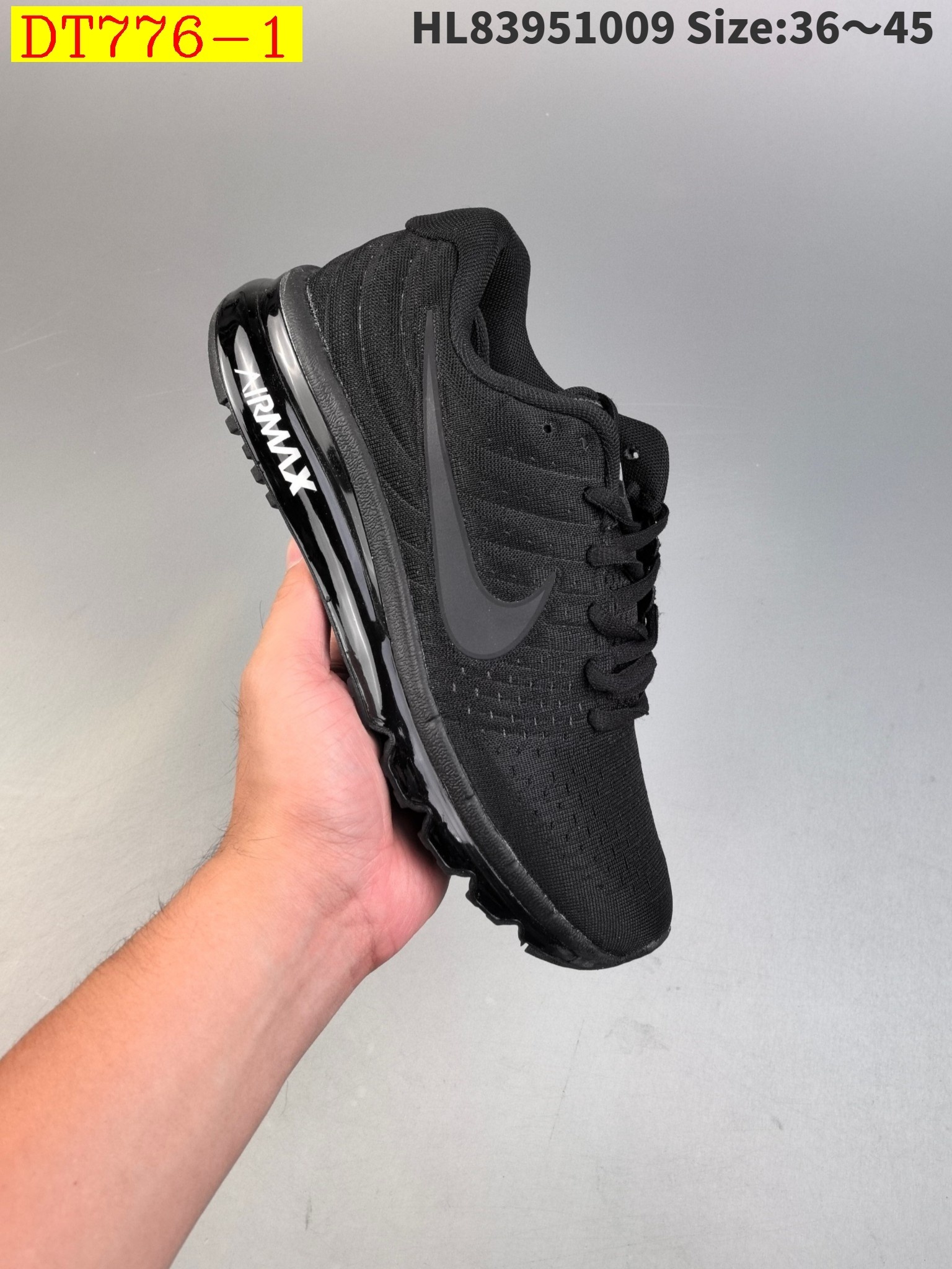 44$ new_dh Nike Air Max 2017 Triple Black size 36-45 61395024828 DT776 gallery