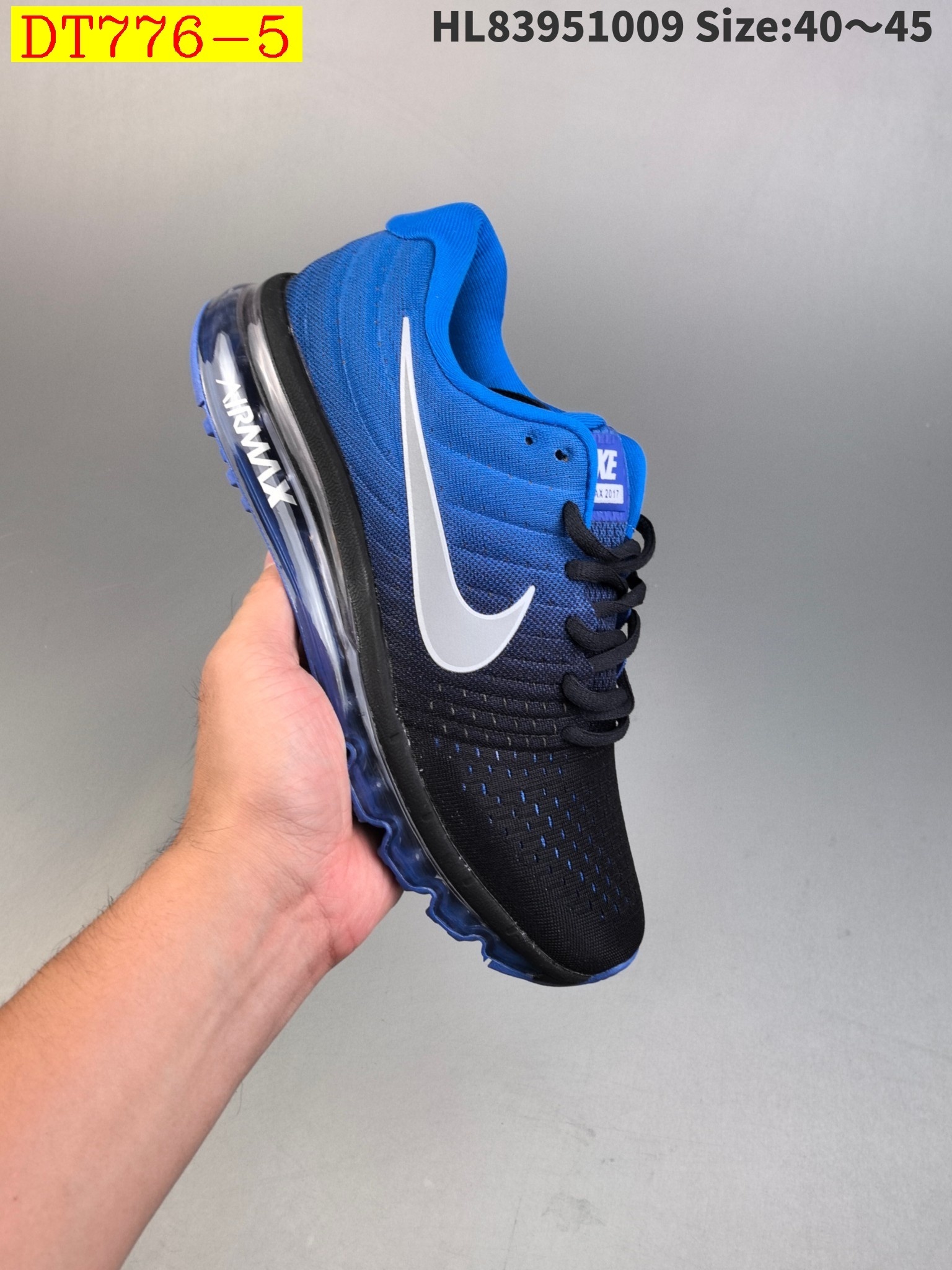 44$ new_dh Nike Air Max 2017 Triple Black size 36-45 61395024828 DT776 gallery