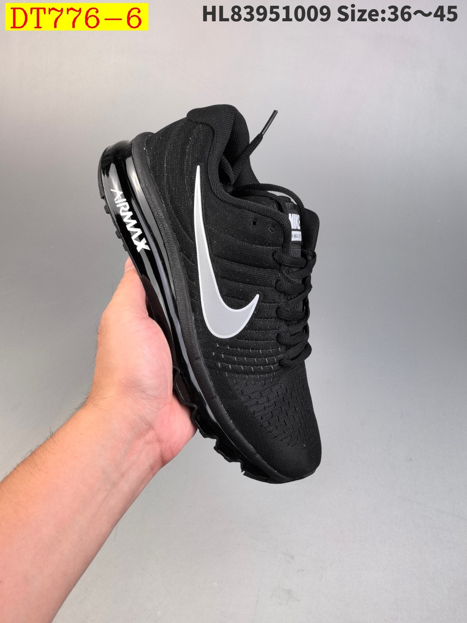 44$ new_dh Nike Air Max 2017 Triple Black size 36-45 61395024828 DT776 gallery