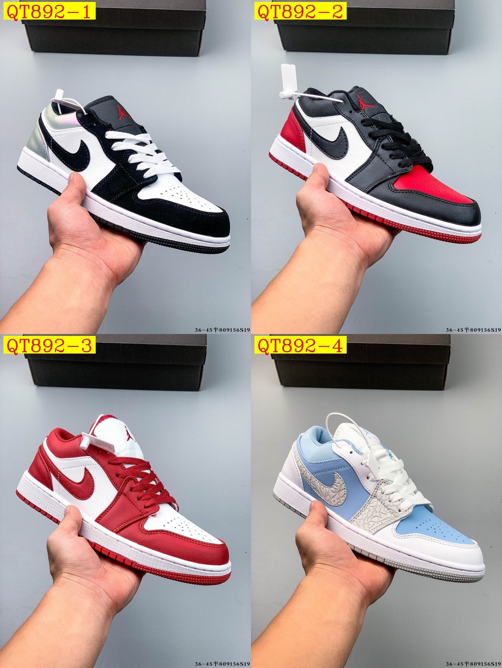 45$ NIKE AIR JORDAN LOW 1 size 36-45 half 616940 QT892 gallery