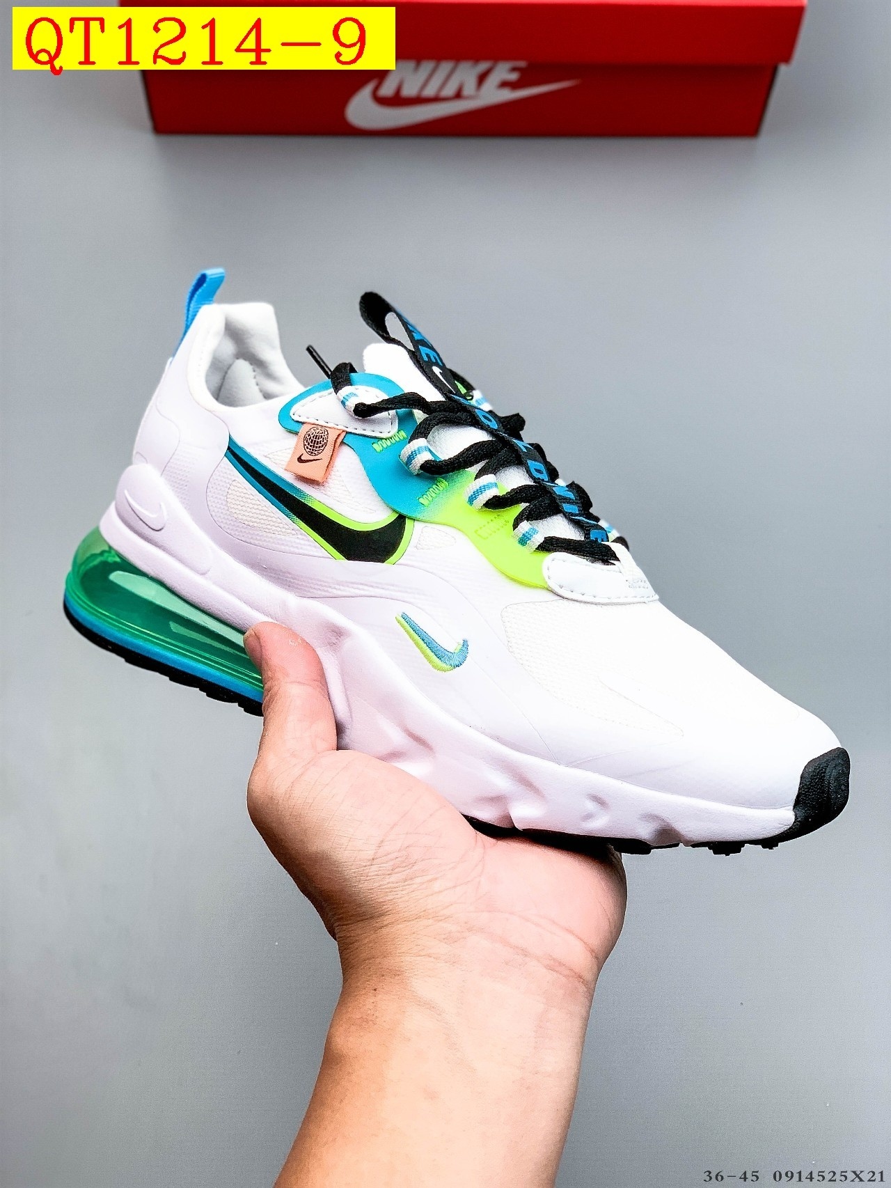 45$ NiKe Air Max 270 React Size 36-45 424170 QT1214 gallery