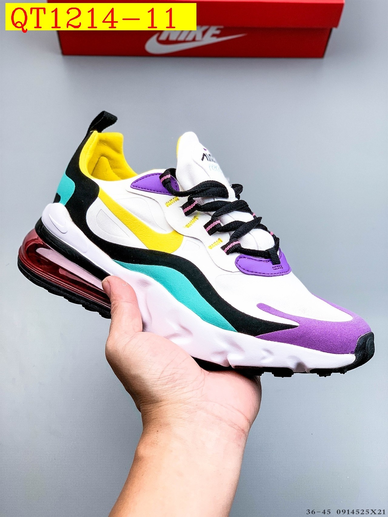 45$ NiKe Air Max 270 React Size 36-45 424170 QT1214 gallery