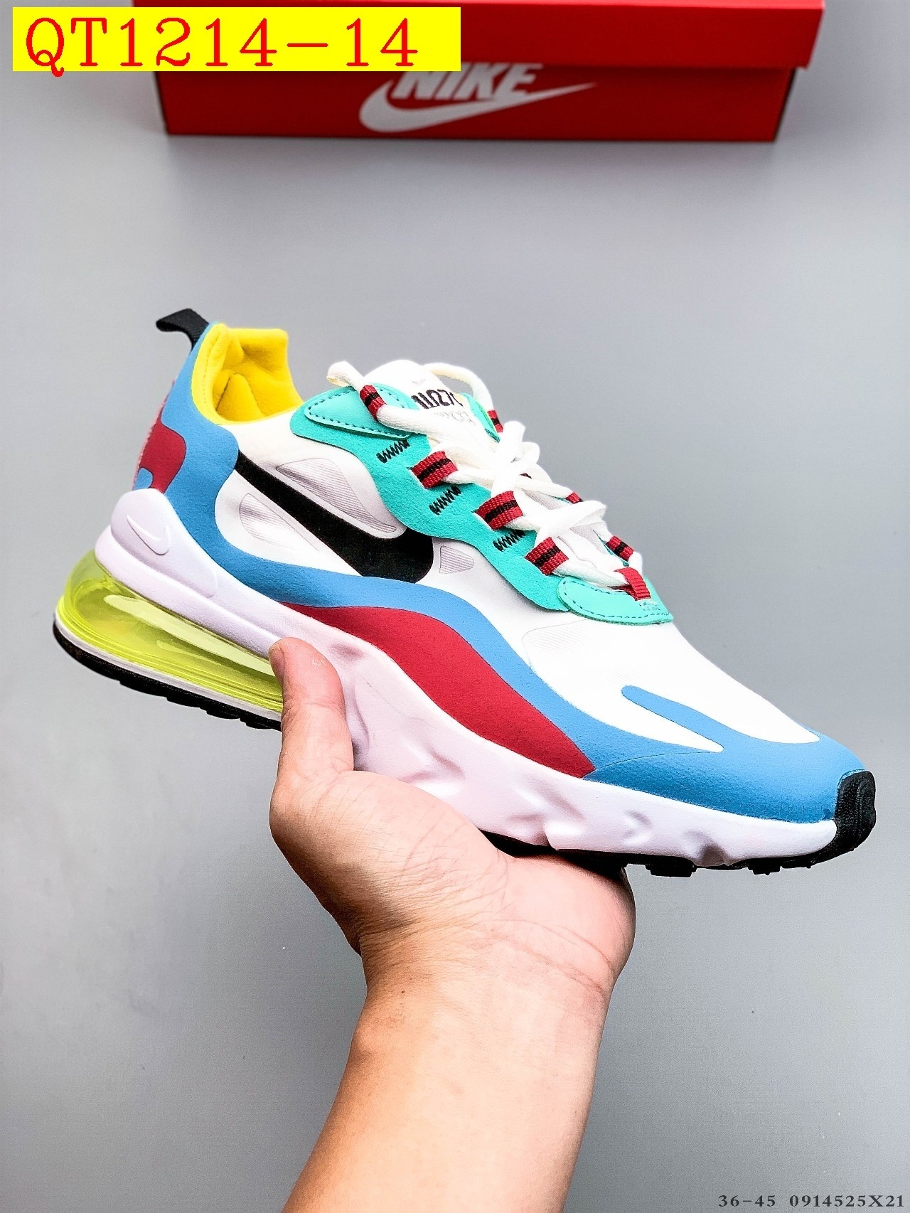 45$ NiKe Air Max 270 React Size 36-45 424170 QT1214 gallery