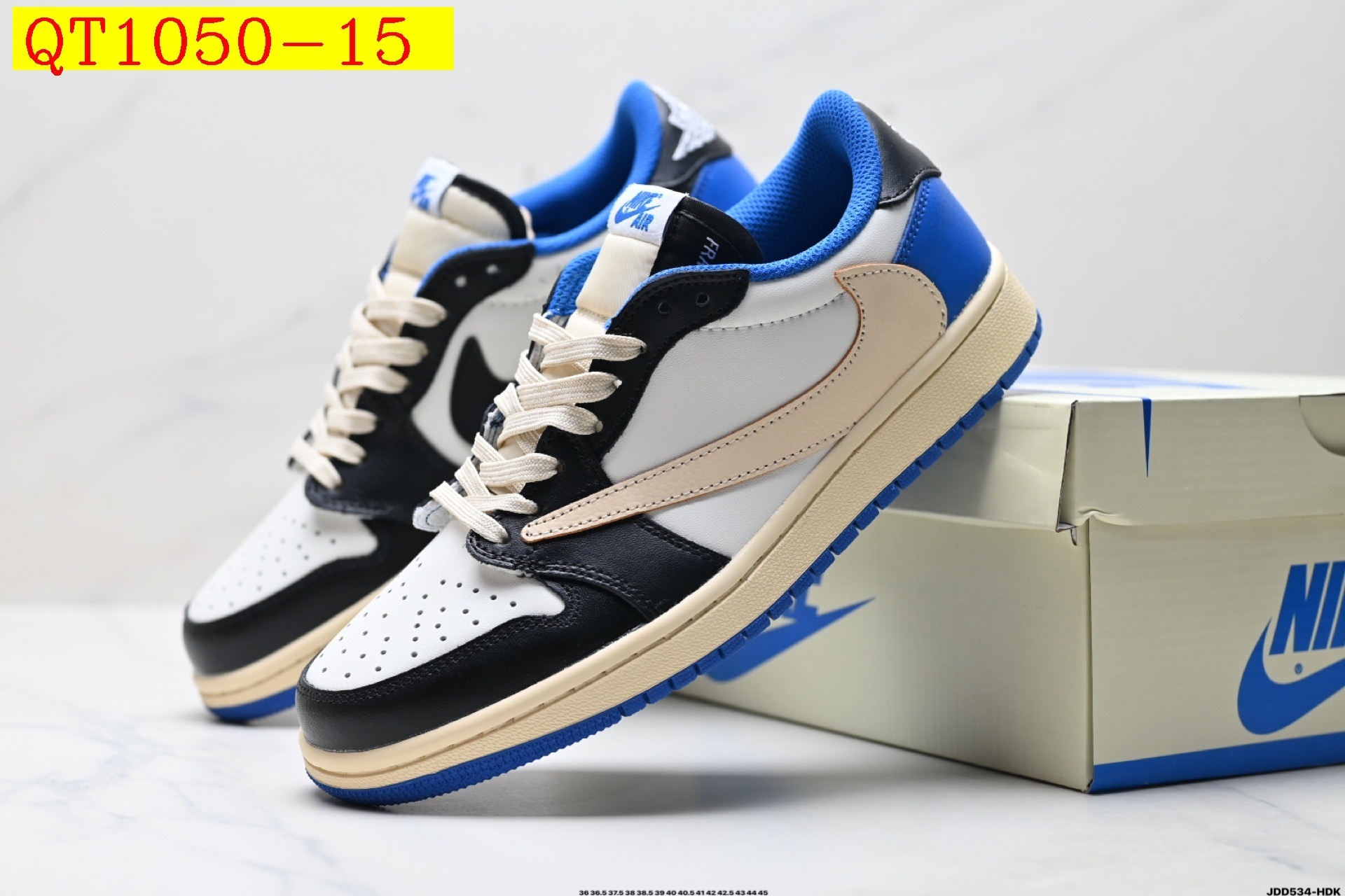 45$ Nike Air Jordan 1 Low Size 36-45 half 320020 QT1050 gallery