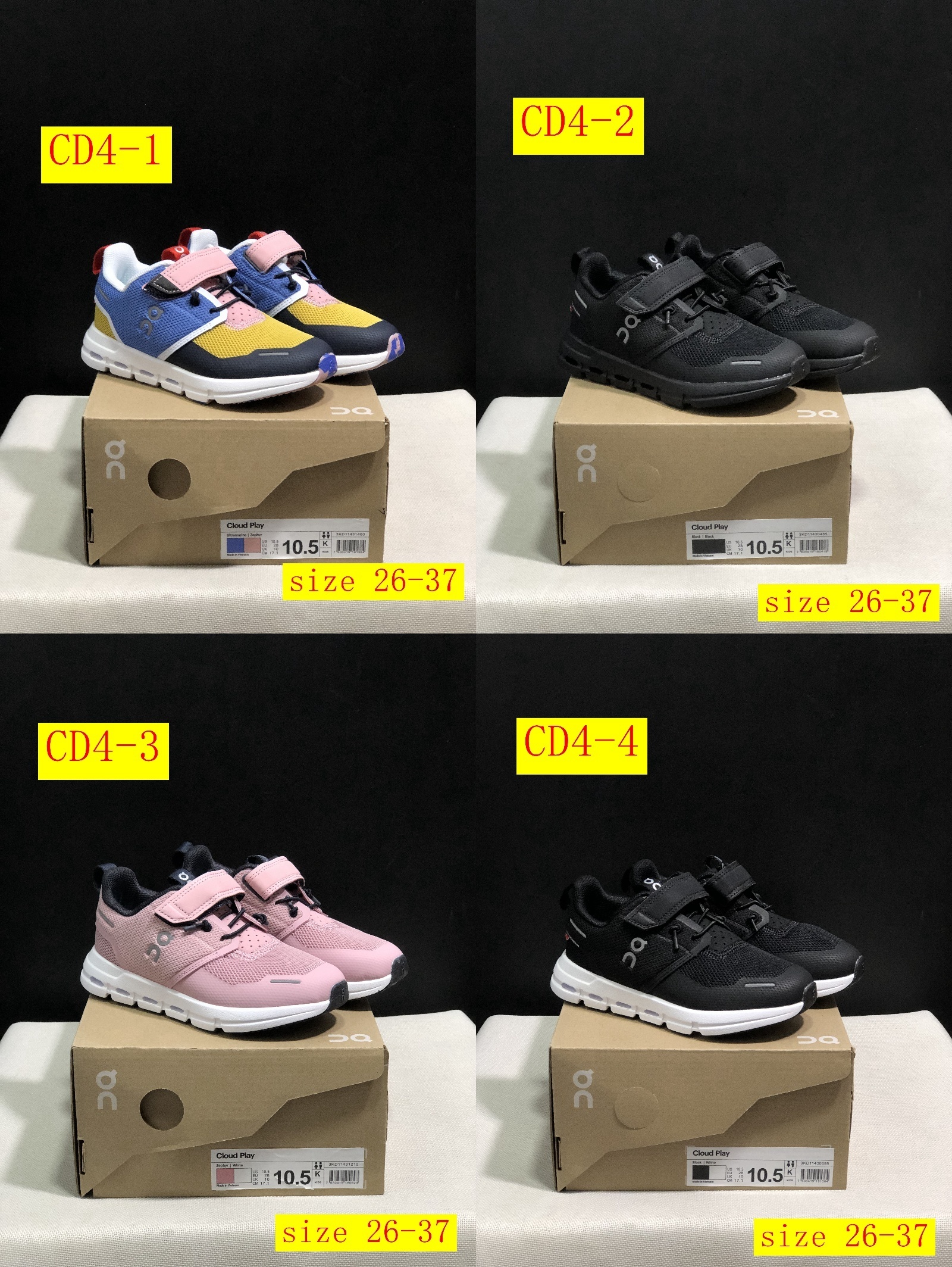 45$ dh ON cloud kids size 26-37 CD4 gallery
