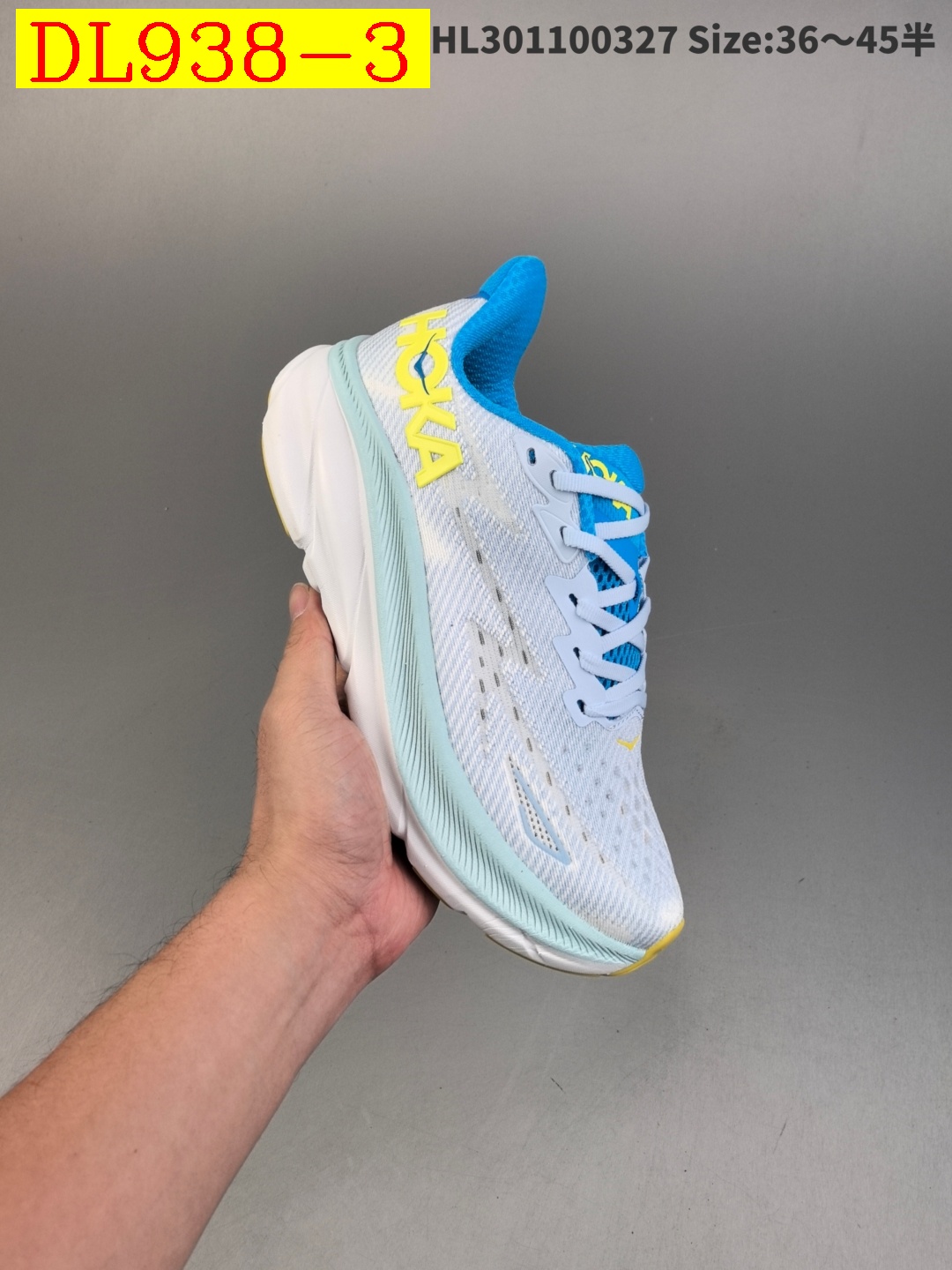 dh Top Quality HOKA W CLIFTON 9 WIDE size 36 45 92625034154 DL938 gallery