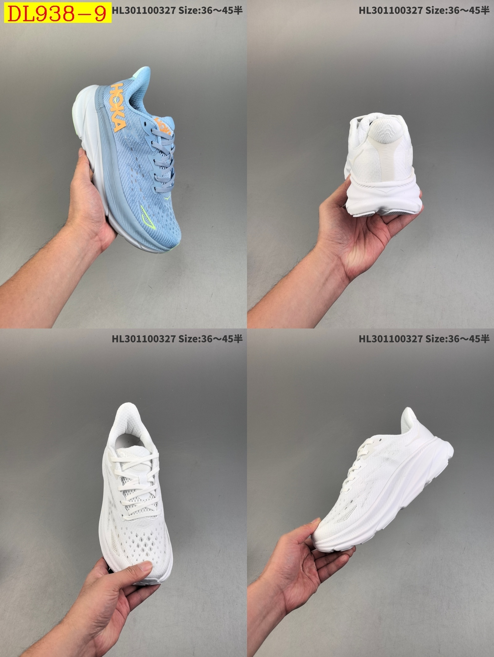 45$ dh Top Quality HOKA W CLIFTON 9 WIDE size 36-45 92625034154 DL938 gallery