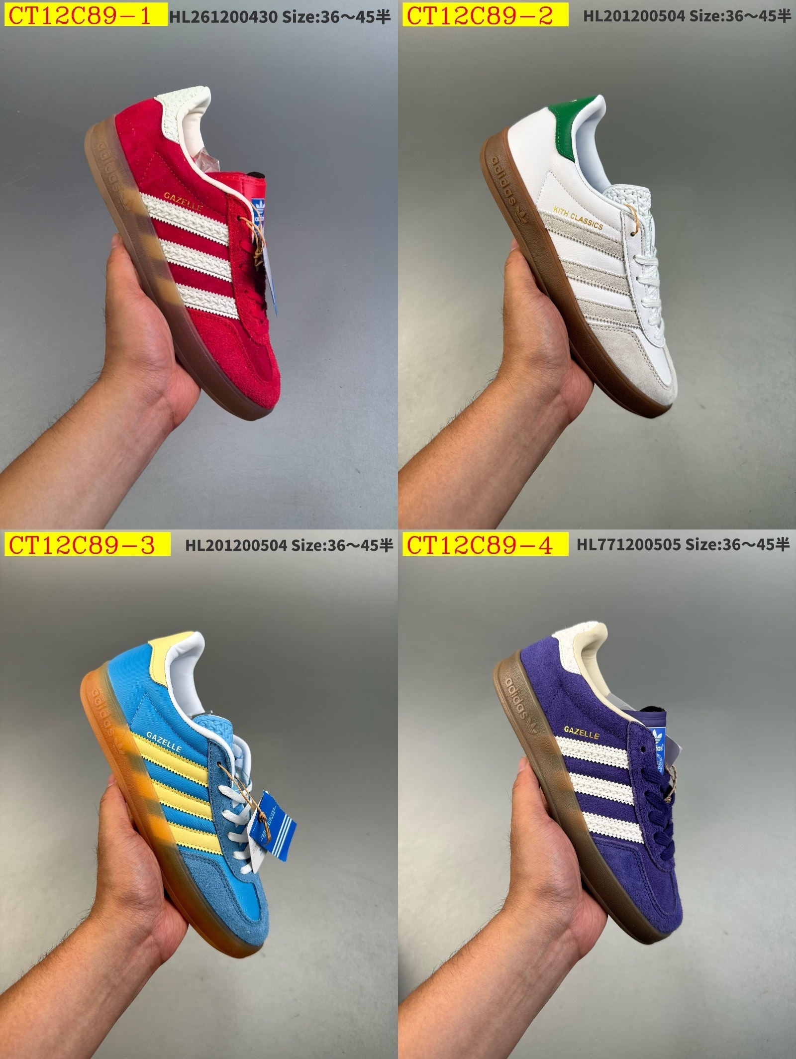 45$ new_dh Adidas originals Gazelle Indoor SIZE 36-45 92547024939 CT12C89 gallery