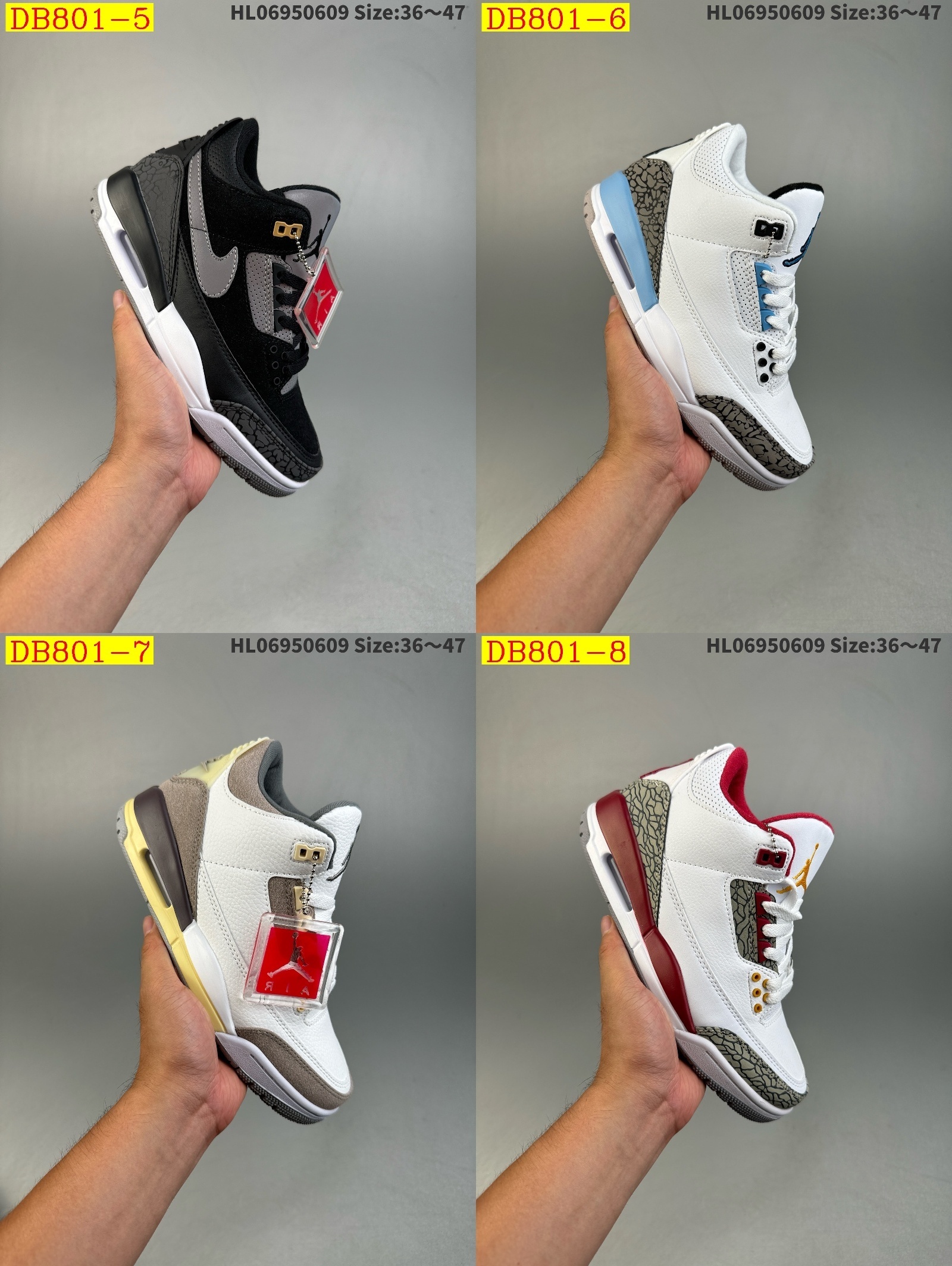 45$ new_dh Air Jordan 3 Retro size 36-46 51498024934 DB801 gallery