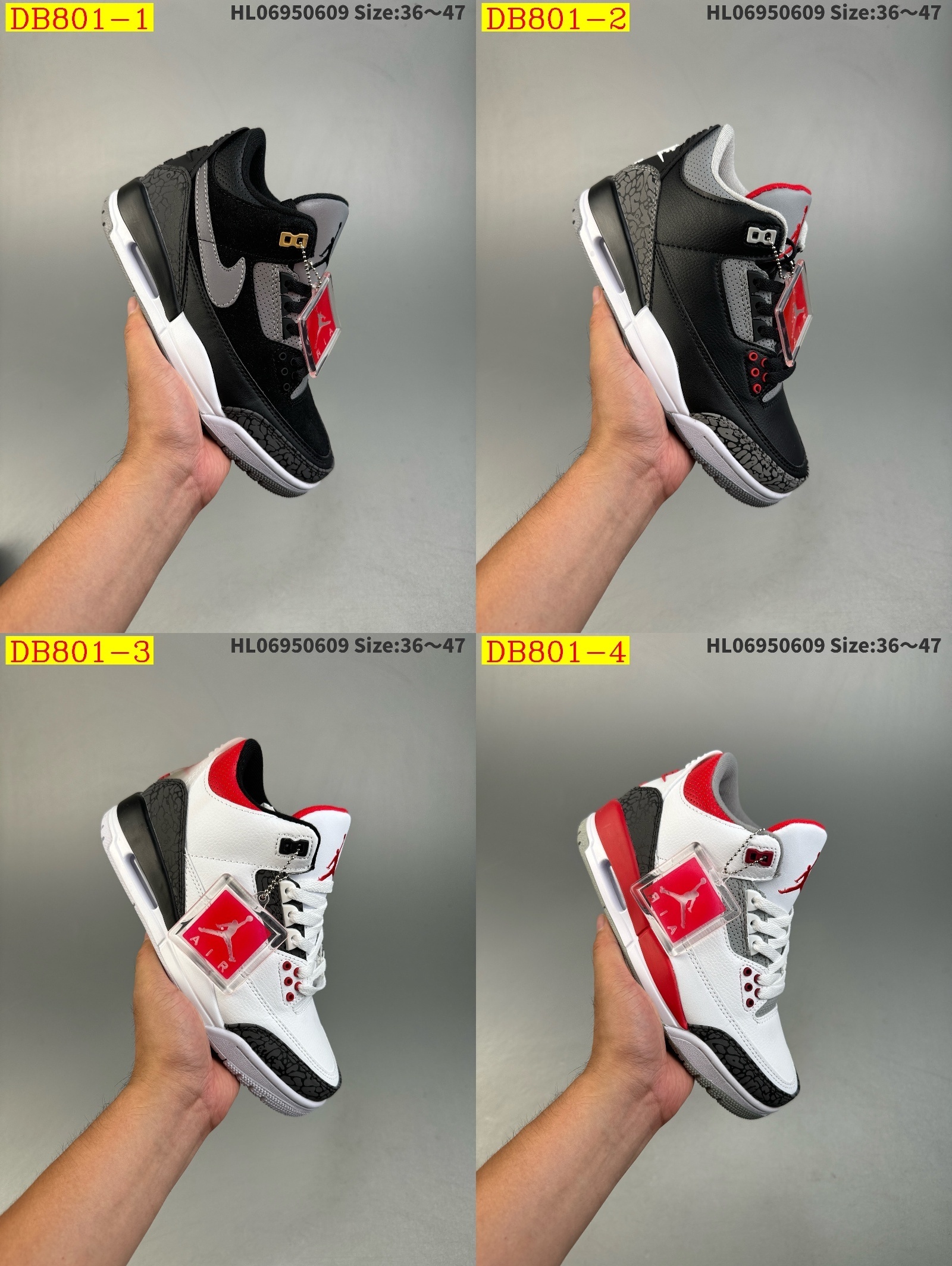 45$ new_dh Air Jordan 3 Retro size 36-46 51498024934 DB801 gallery