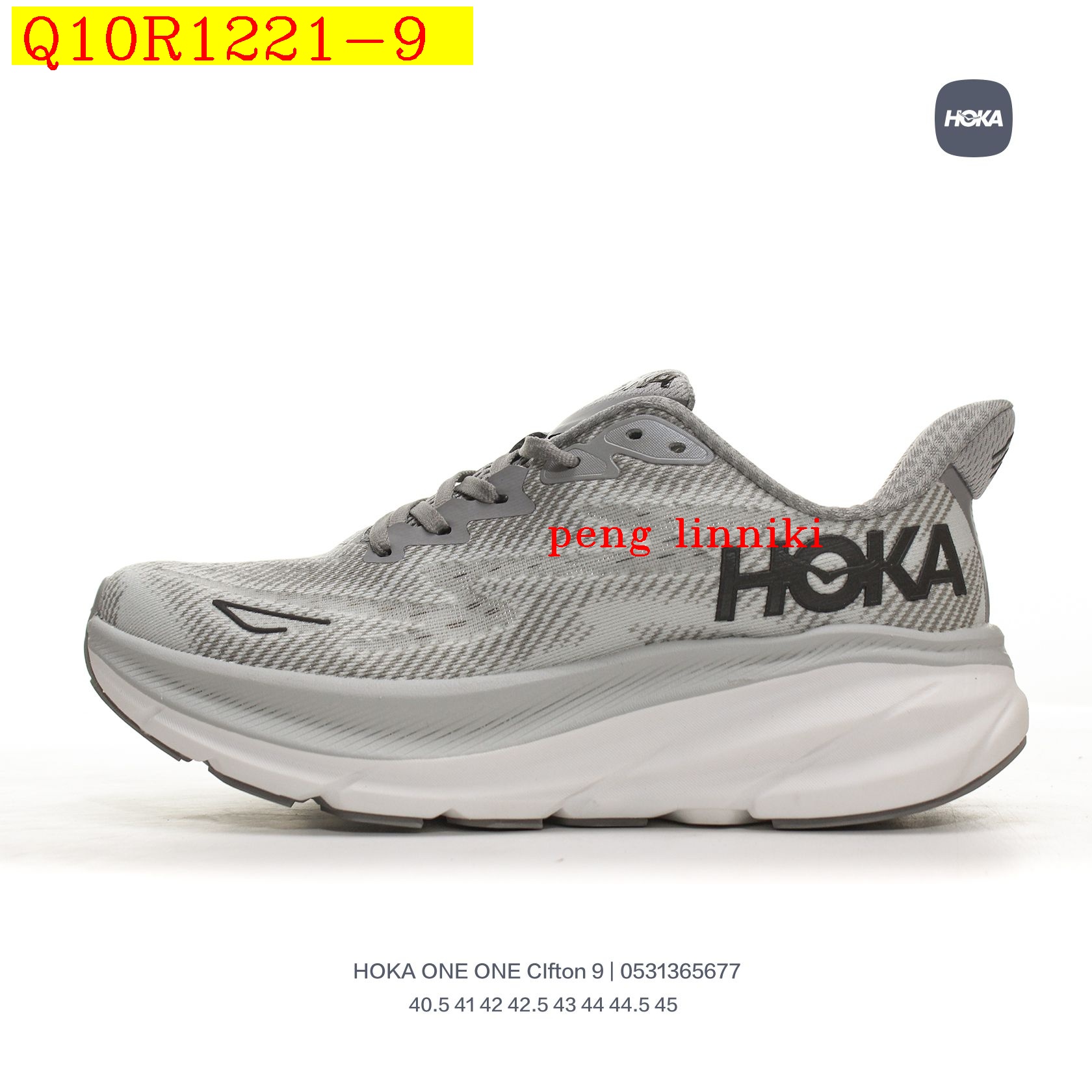45$ new_dh HOKA ONE ONE MCLIFTON 9 size 36-45 22184034376 Q10R1221 gallery