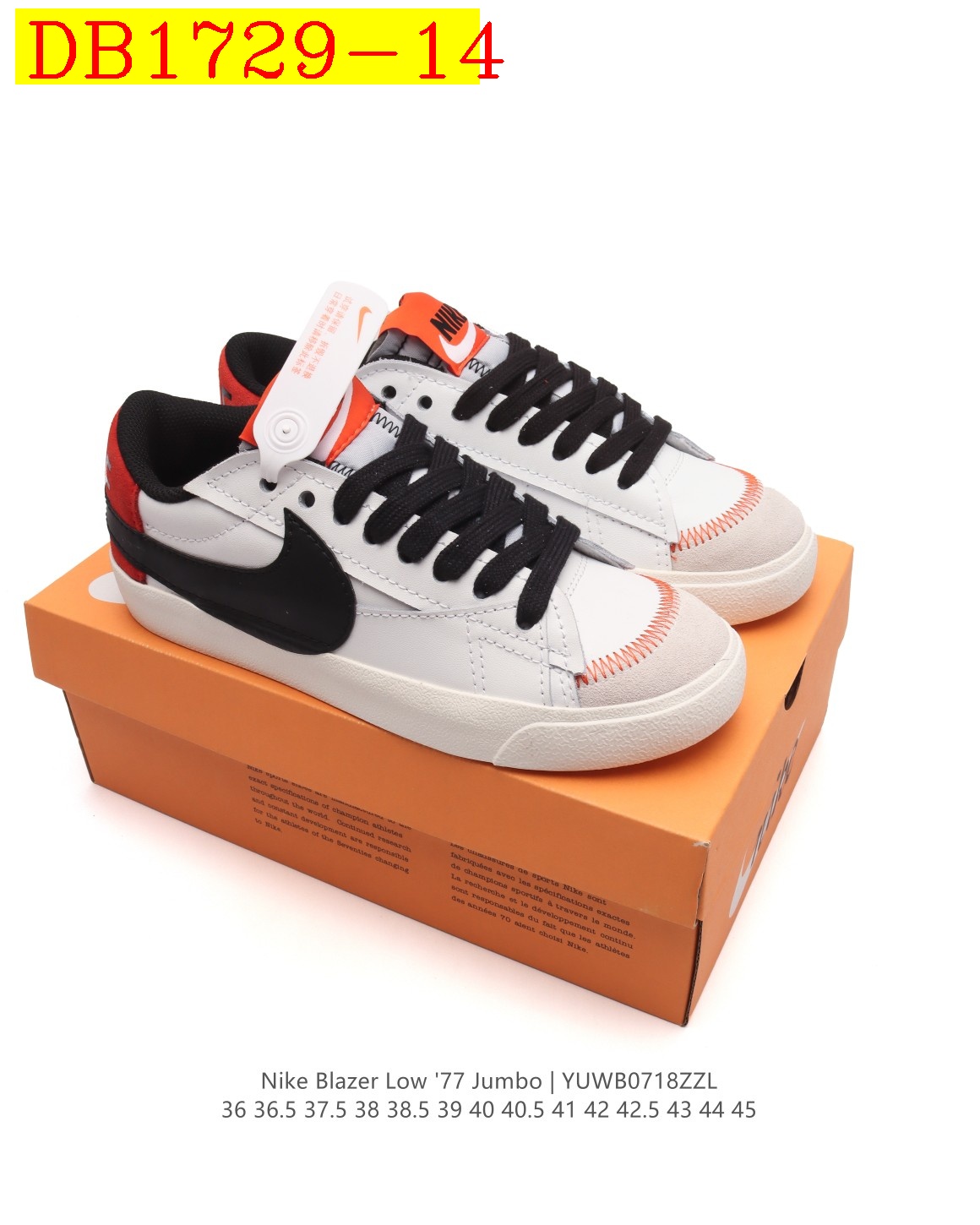 45$ new_dh Nike Blazer Low 77 Jumbo size 36-45 62325024937 DB1729 gallery