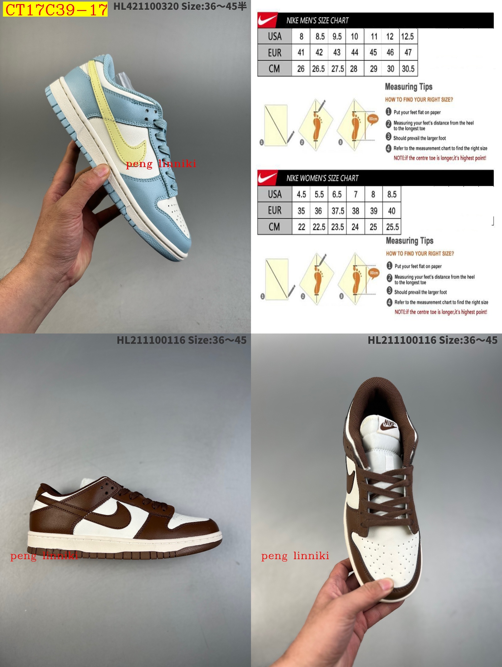 45$ new_dh Nike SB Dunk Low size 36-45 92825024937 CT17C39 gallery
